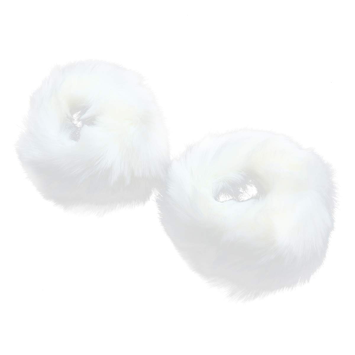 LIOOBO Faux Fox Fur Arm Warmers for Women - Soft Furry Wrist Cuff Warmer, Fashionable Winter Accessory for Party, Cosplay, and Cold Weather Outfits