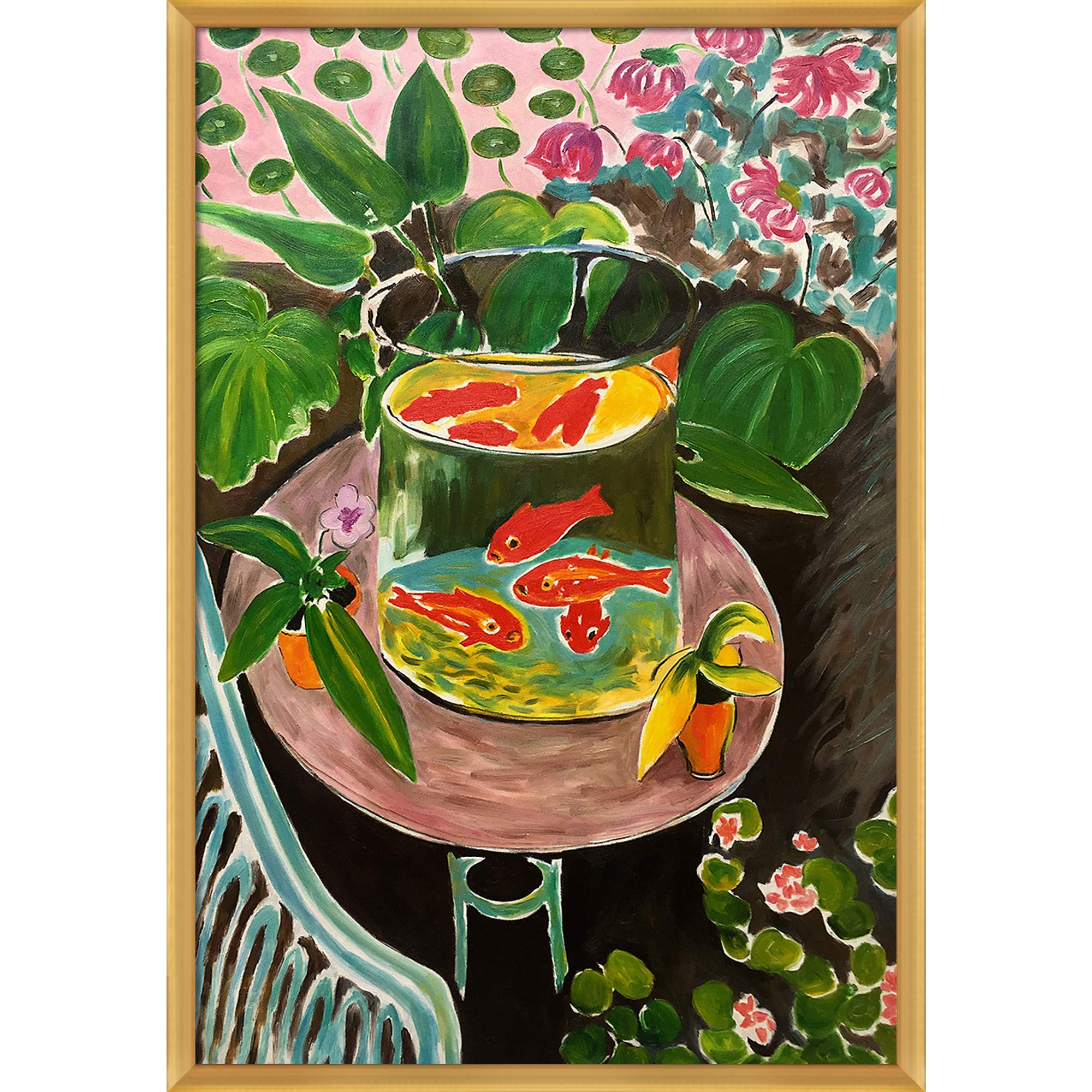 La Pastiche The Gold Fish Framed Oil Painting - 38.5