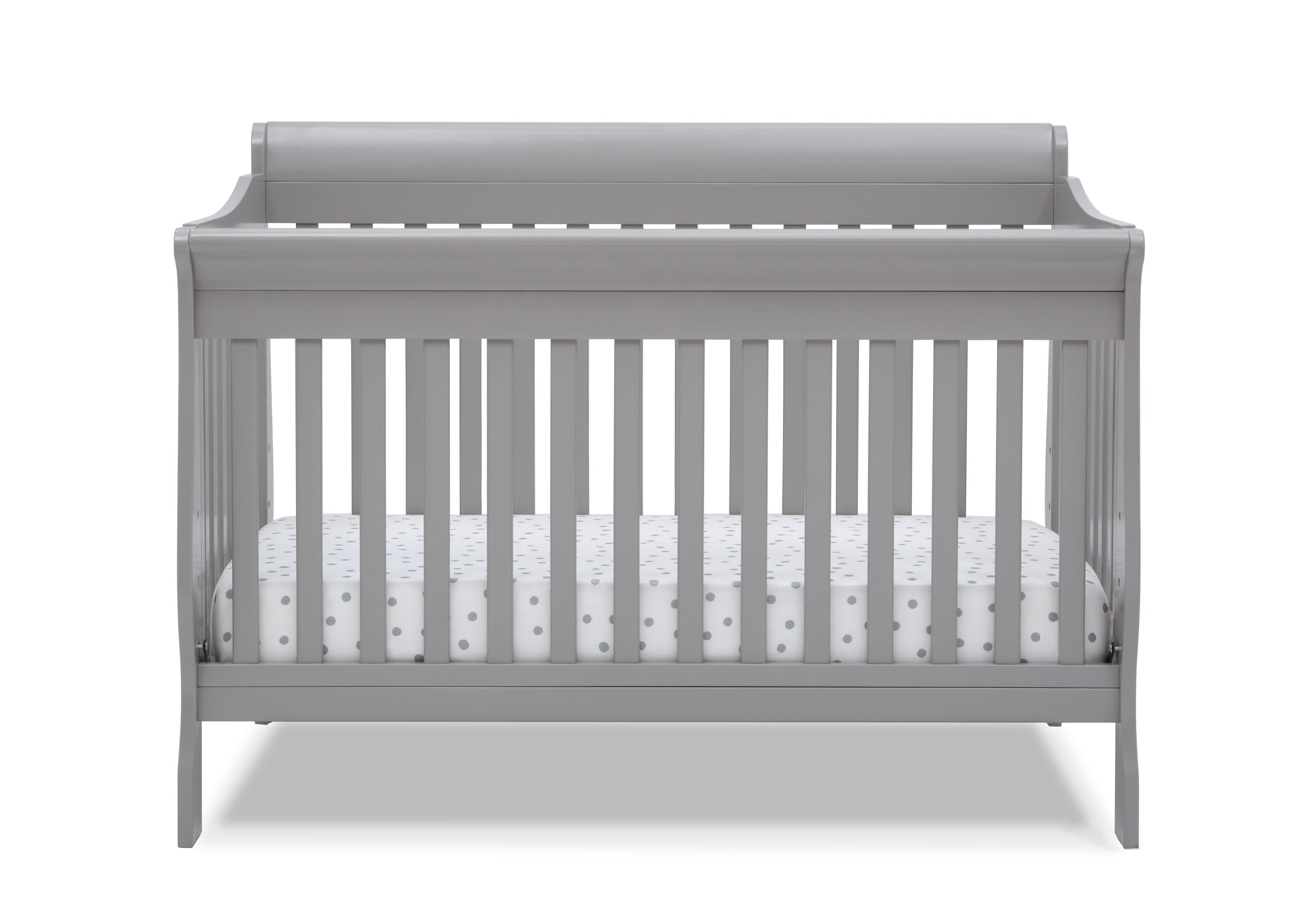6-in-1 Convertible Baby Crib with Toddler Bed Conversion - Canton White Nursery Furniture for Newborn to Teen - Perfect for Small Spaces & Modern Nurseries