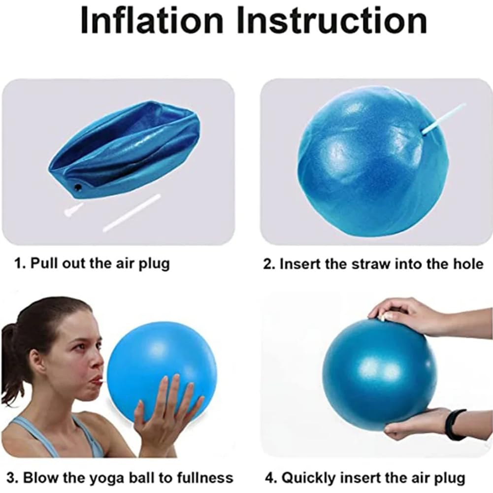 ZLXFT Anti-Burst Yoga Pilates Ball - Exercise Fitness Ball for Yoga, Pilates, Core Workouts & Home Gym - Perfect for Abdominal Training, Stretching & Stability Exercises