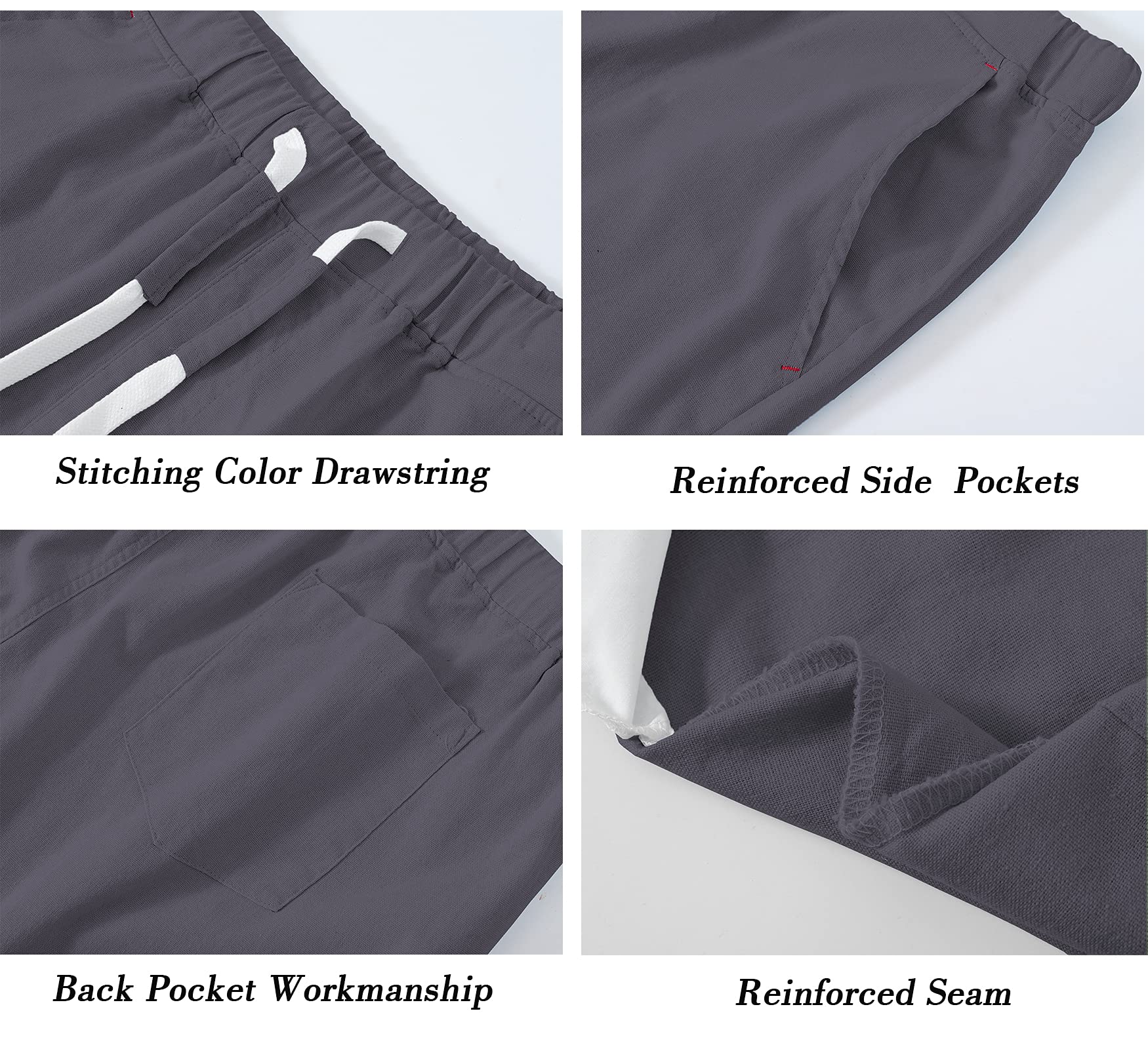 YuKaiChen Men's Casual Shorts with Drawstring - Lightweight Summer Shorts for Outdoor Activities, Beach, Gym & Lounge Wear