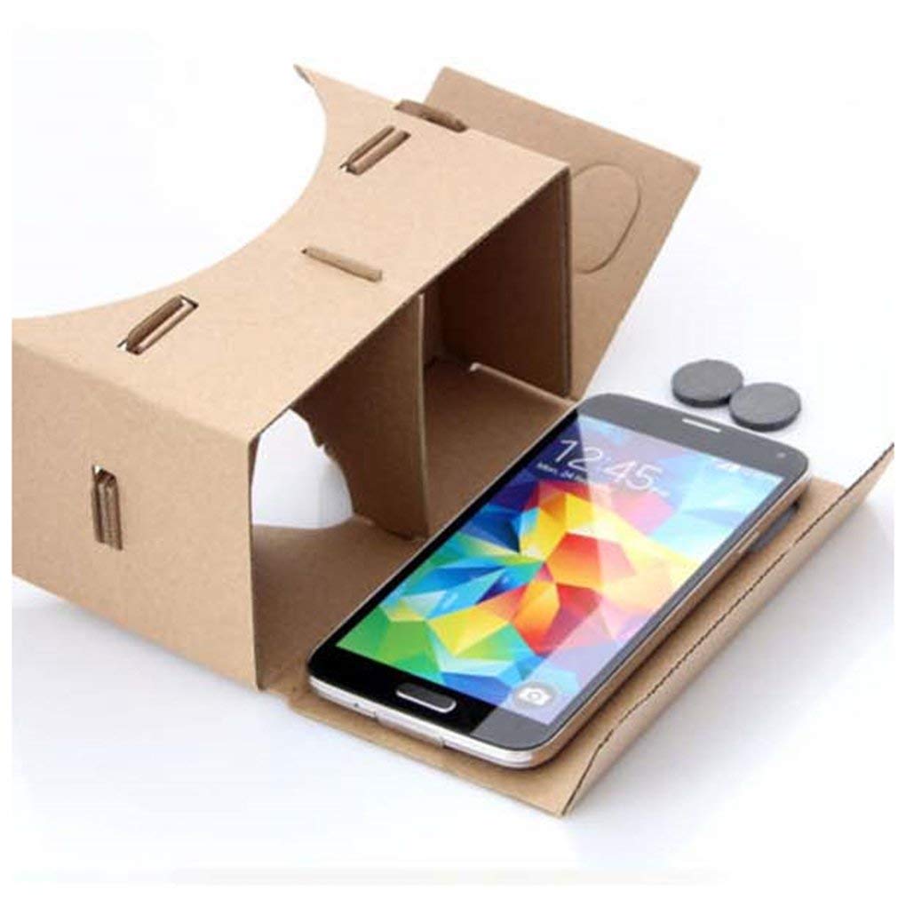 Premium 3D VR Cardboard Virtual Reality Glasses - Black VR Video Game Headset (21x8x9cm) | Comfortable & Eco-Friendly for Immersive Gaming, Movie Watching & Virtual Tours