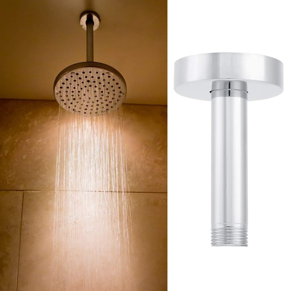 Stainless Steel G1/2In Ceiling Mount Shower Arm - Adjustable Shower Extension for Bathroom & Toilet (Perfect for Small Spaces & Modern Bathroom Renovations)