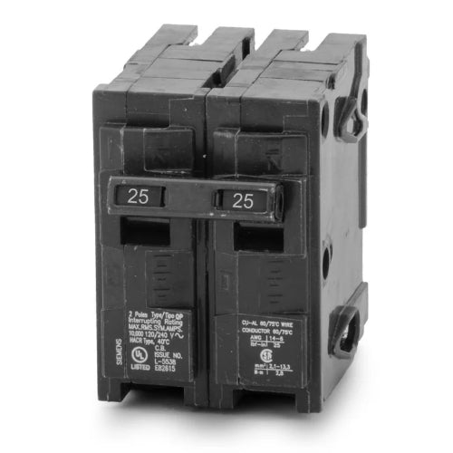 Siemens QP Miniature Circuit Breakers 20A to 60A, 1P to 3P, 10KAIC - Push-On Design for Residential & Commercial Electrical Panels - Perfect for Home, Office, and Industrial Power Distribution Systems