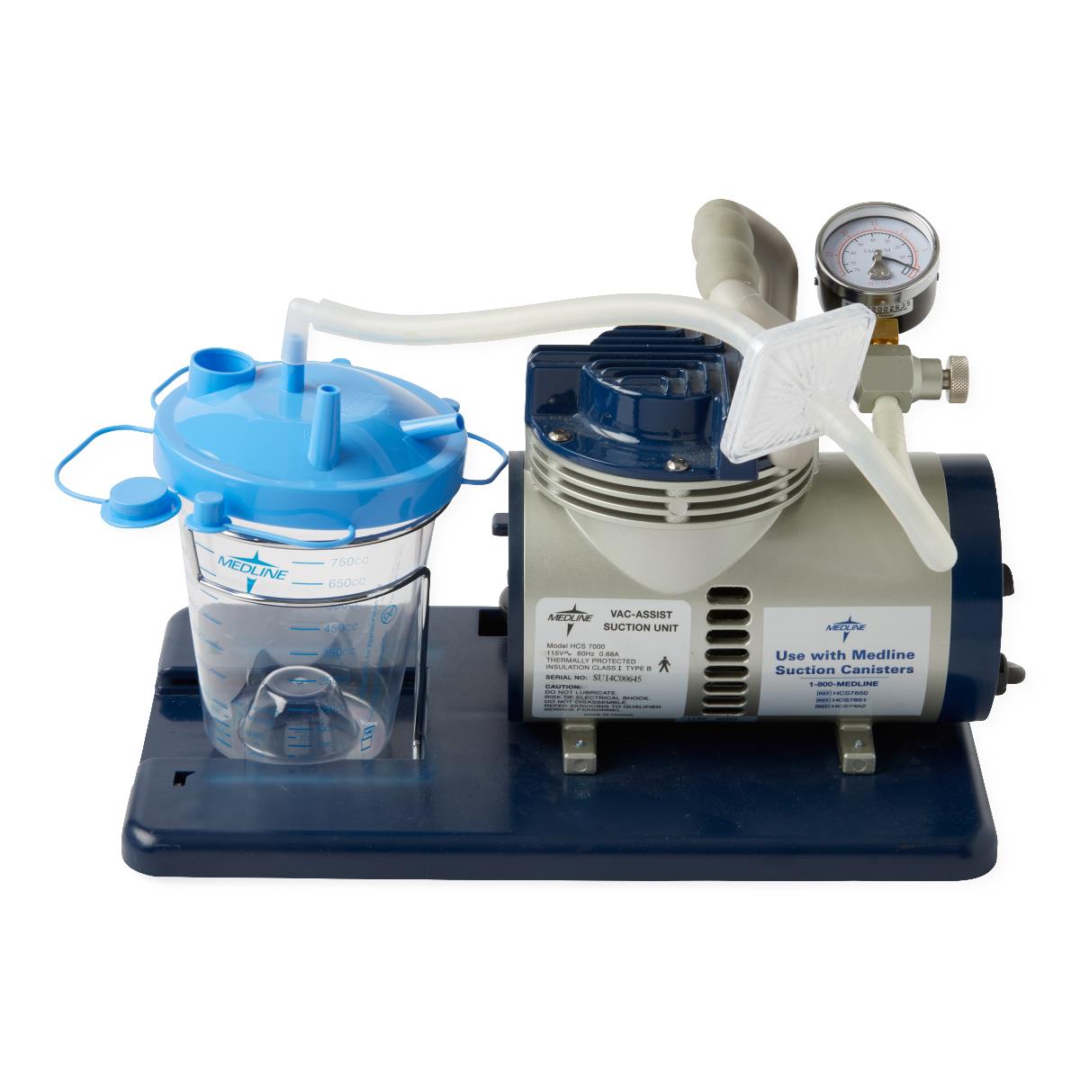 Vac Assist Suction Aspirator - 800cc Medical Canister Suction Machine for Home & Clinical Use | Portable Medical Vacuum Device for Wound Care, Dental, and Surgical Procedures