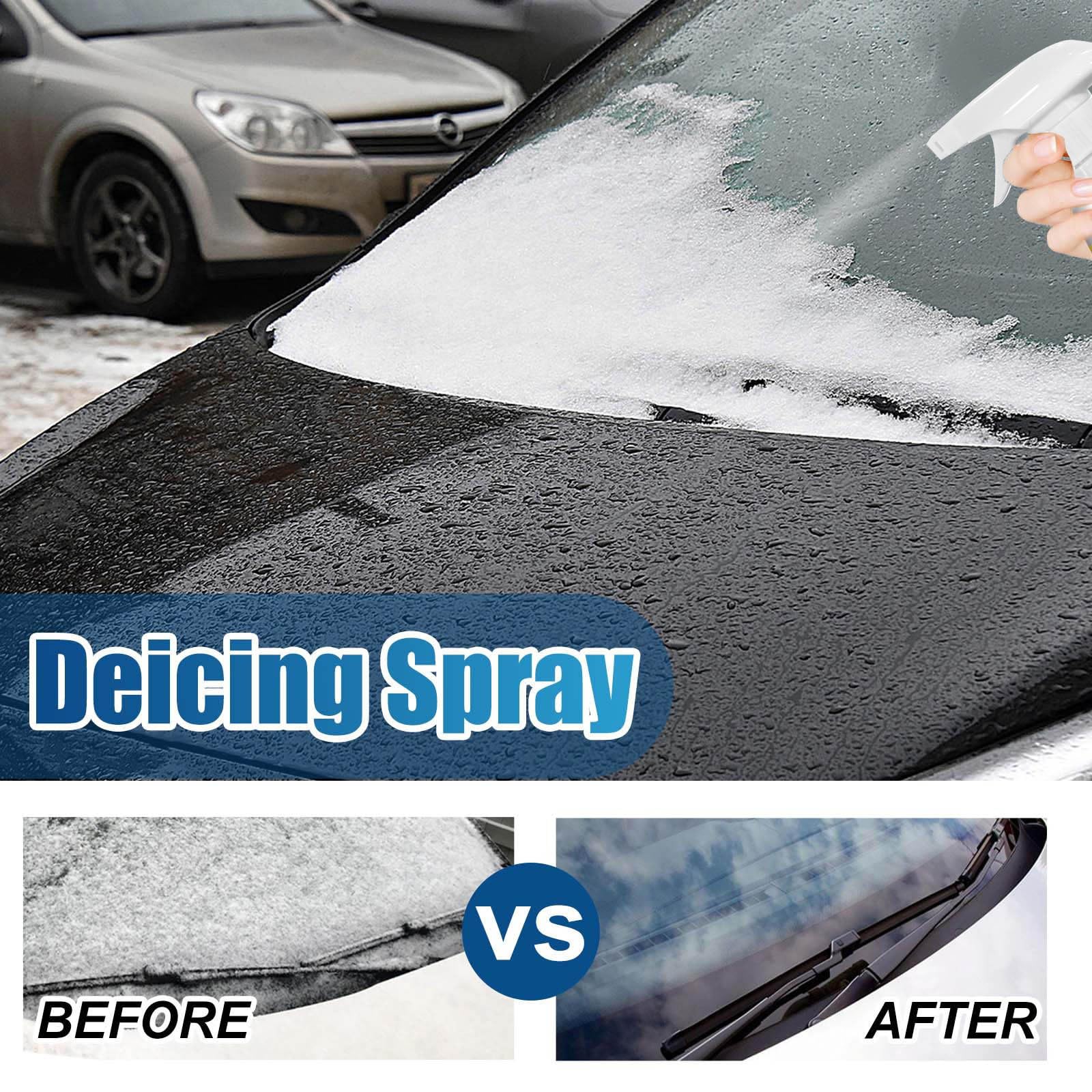 Fast-Acting Car Windshield Deicer Spray - Quick Melting Ice & Snow Remover for Locks, Windows, Wipers & Mirrors (2-Pack, 2 fl oz) | Winter Car Care & Emergency Roadside Use