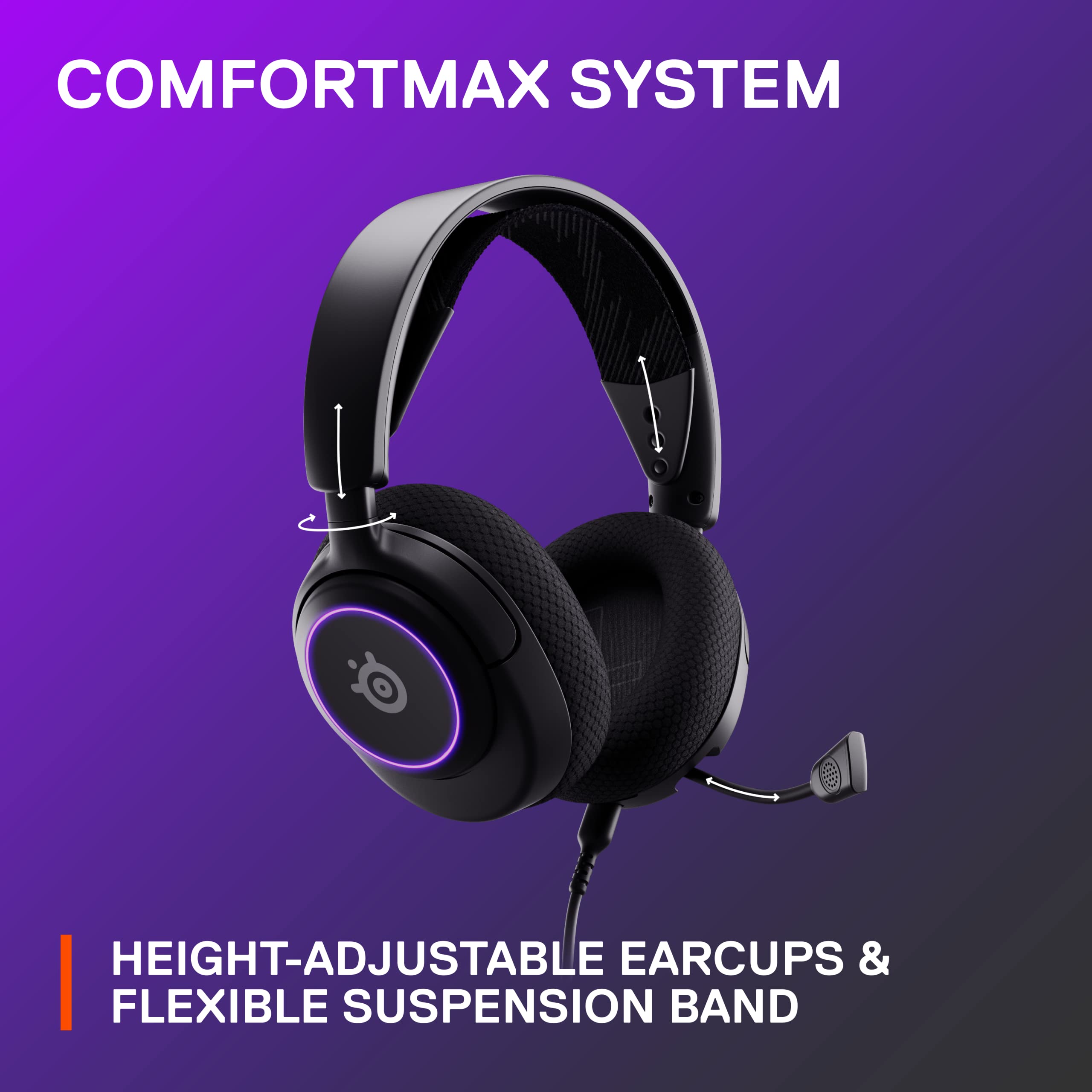 SteelSeries Arctis Nova 3 Wireless Gaming Headset with Signature Sound & ClearCast Gen 2 Mic - Compatible with PC, PS5, PS4, Xbox Series X|S, Nintendo Switch & Mobile - Perfect for Competitive Gaming & Streaming (Black)