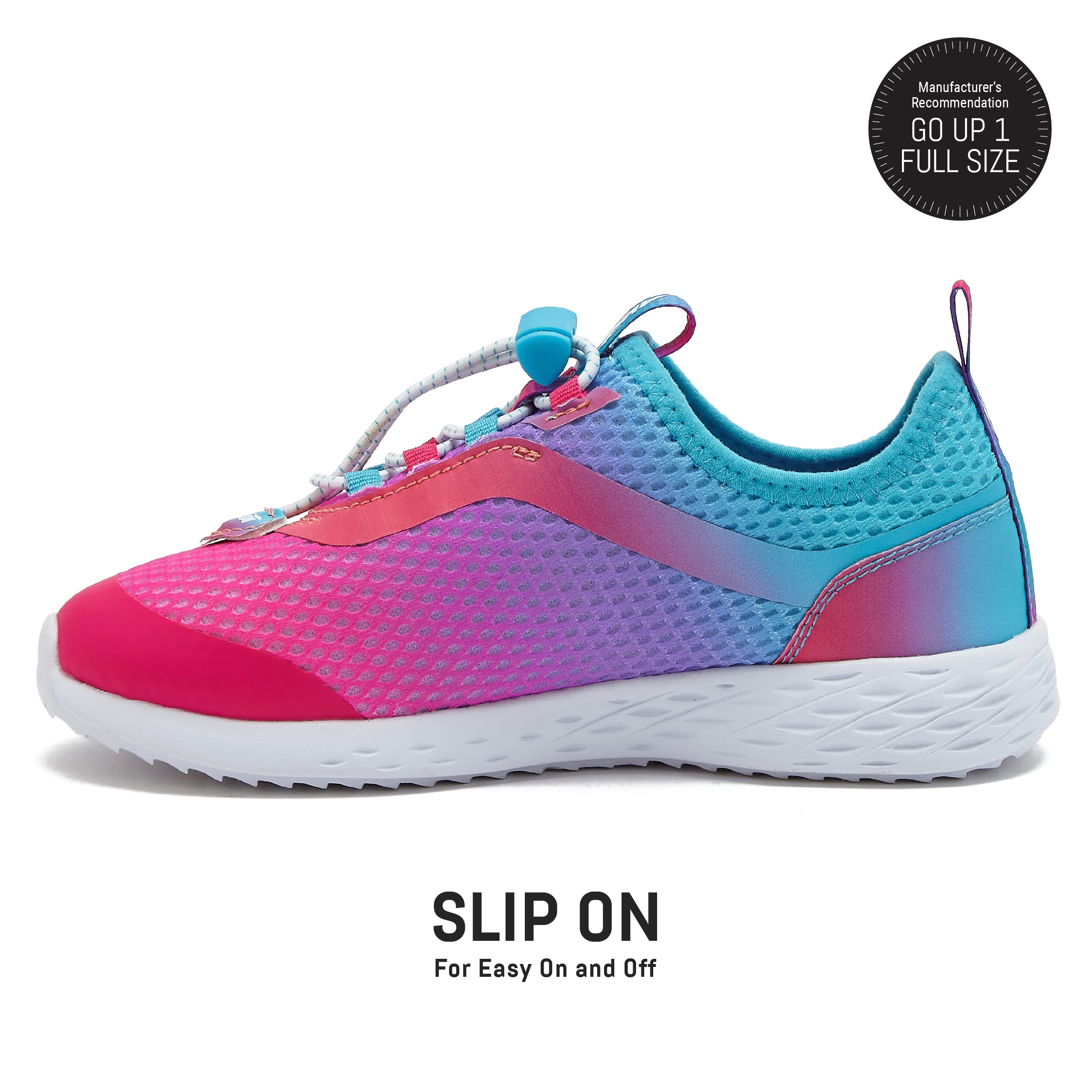 Avia Avi Spirit Slip-On Girls' Sneakers - Lightweight Breathable Tennis Shoes for Girls, Athletic Running Shoes - Toddler to Big Kid Sizes 11-6 - Perfect for School, Sports & Casual Wear