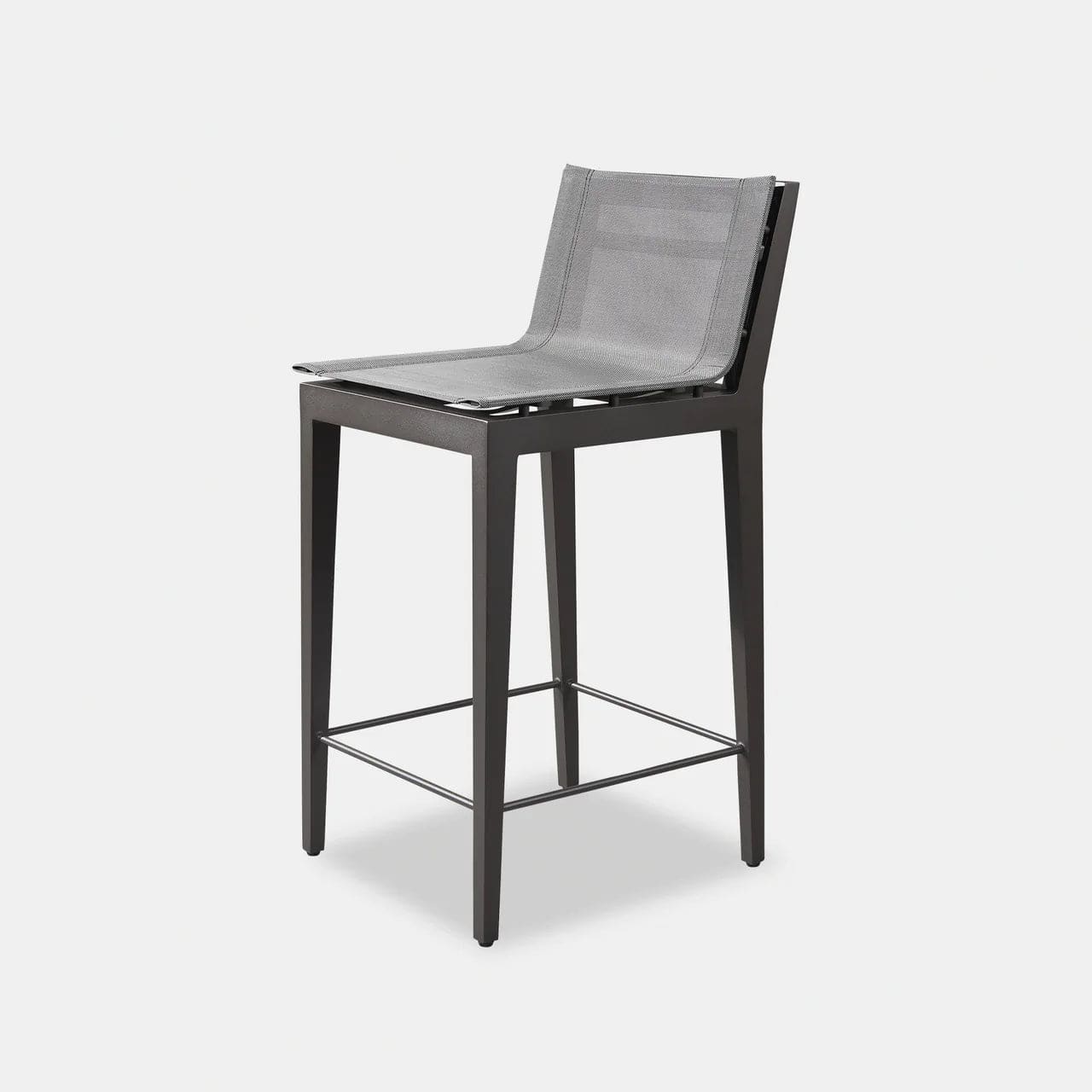 Byron Aluminum Outdoor Counter Stool - Rust-Resistant Bar Stools for Patio, Deck & Poolside - Modern Outdoor Dining & Entertaining Furniture