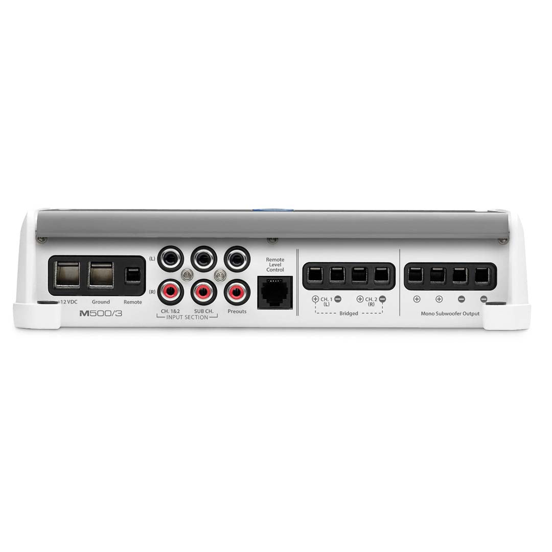 JL Audio M500/3 M Series Class D Marine 3 Channel Amplifier - High Power Boat & Marine Audio System for Boats, Yachts & Watercrafts