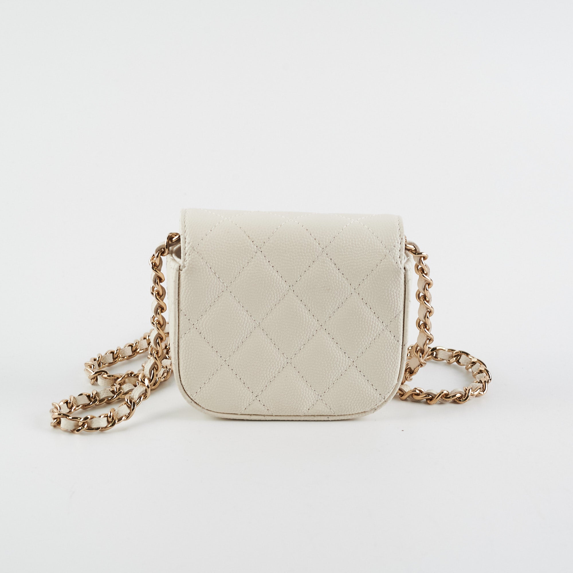 Chanel Caviar Quilted Micro Bag in White - Luxury Mini Crossbody Purse for Women, Perfect for Evening Parties & Special Occasions