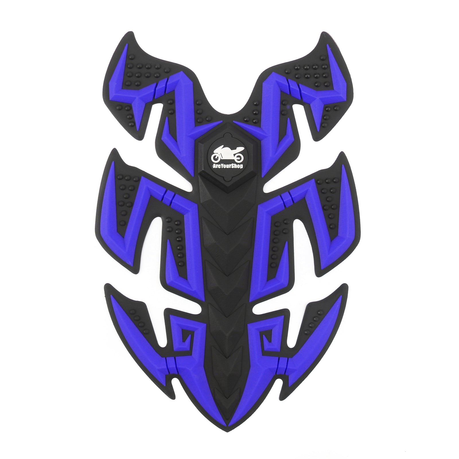 1 Pcs Non-Slip Rubber Motorcycle Gas Tank Pad Protector - Fish Bone Design for Sport Bikes - Oil & Scratch Resistant (Perfect for Harley, Ducati, Yamaha & More) - Ideal for Long Rides & Bike Protection