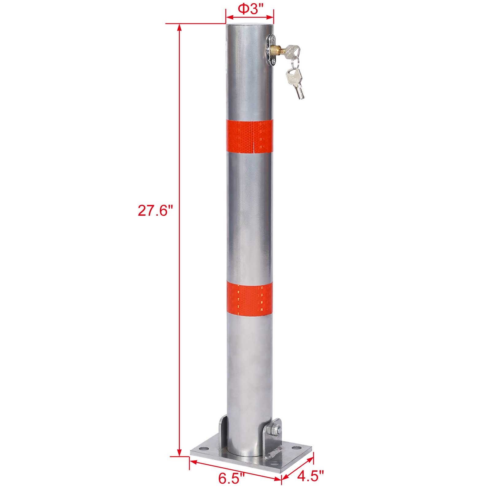 Steel Parking Bollard with Lock - 27.6