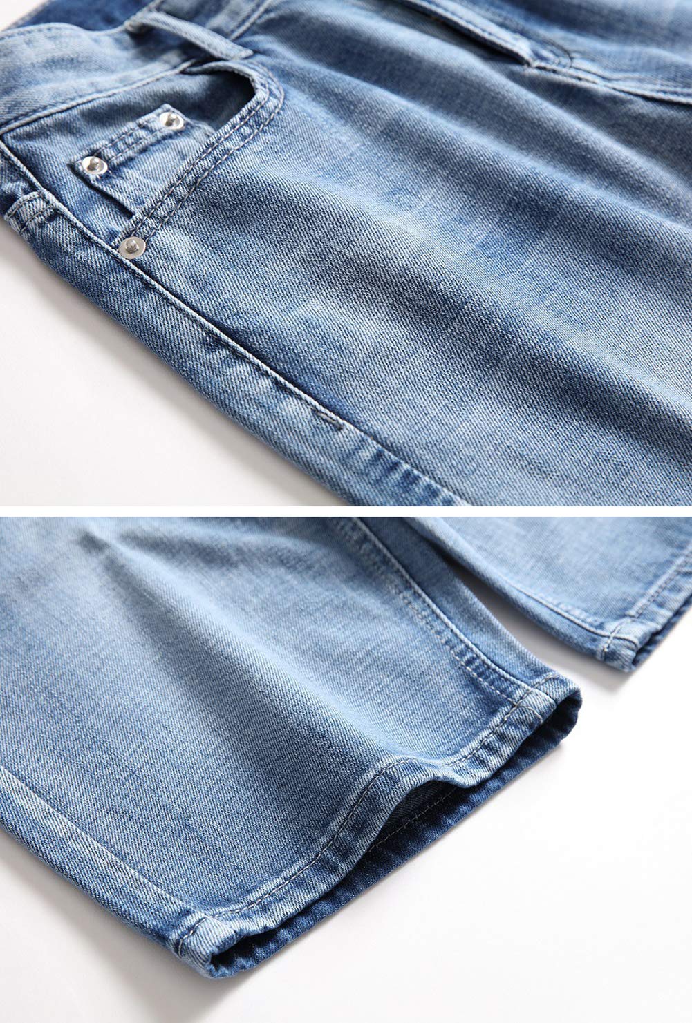Men's Ripped Denim Jean Shorts | Straight Leg Casual Summer Shorts for Men | Perfect for Beach, BBQ & Outdoor Activities