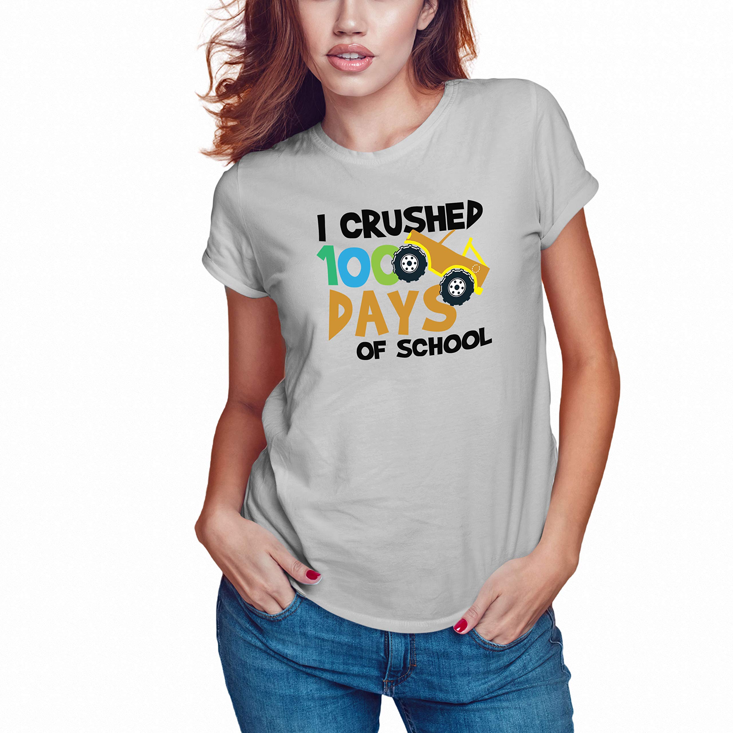 100 Days of School Women's T-Shirt - Funny Teacher Apparel & Student Celebration Tee - Perfect for Classrooms, School Events & Teacher Gifts