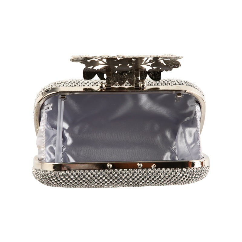 Sparkly Gold Rhinestone Evening Clutch Purse for Women - Elegant Party Wedding Prom Handbag 1759 | Perfect for Bridal Showers, Galas, and Formal Events