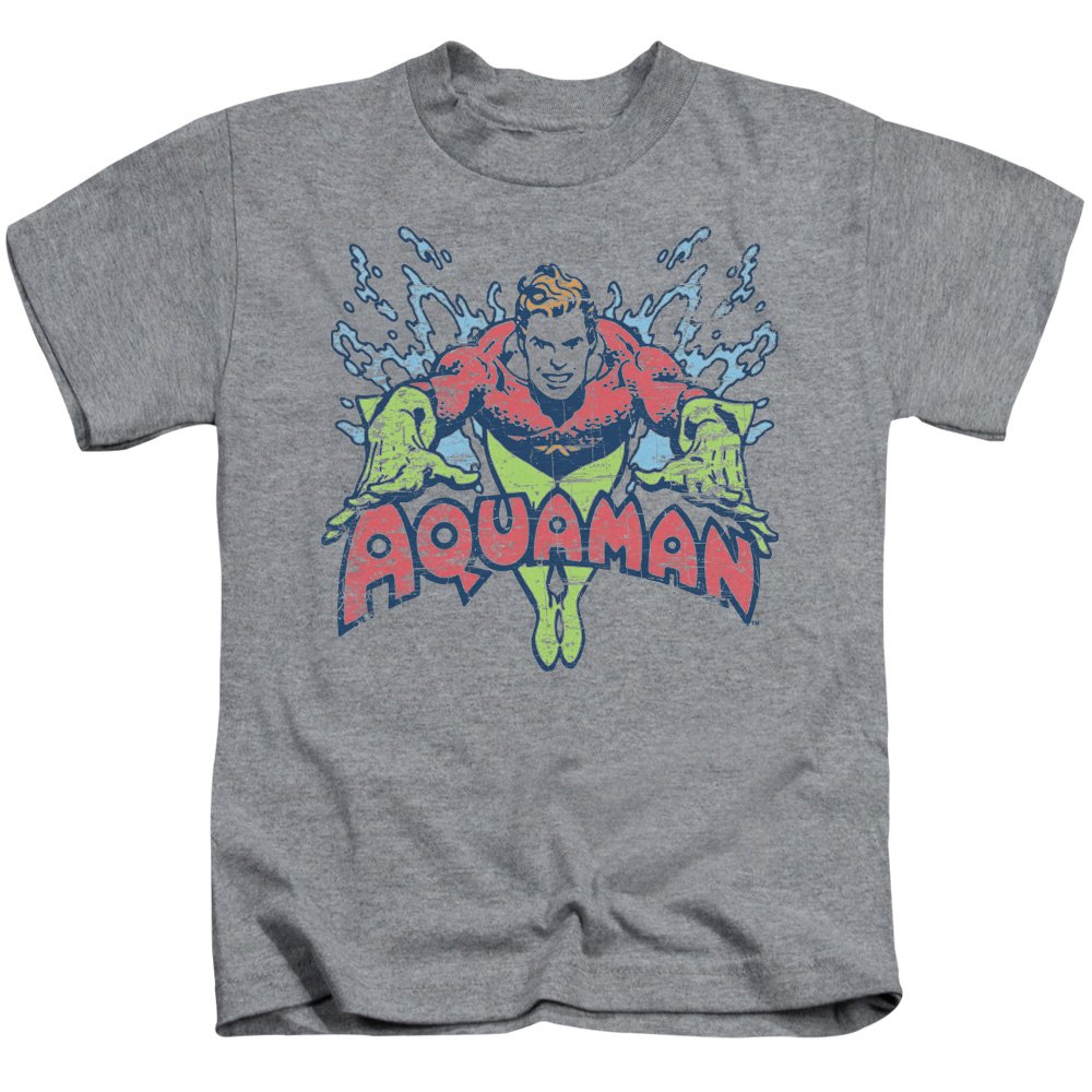 DC Comics Splish Splash Graphic Unisex Youth T-Shirt for Boys & Girls - Fun Summer Beach Wear & Casual Outfit