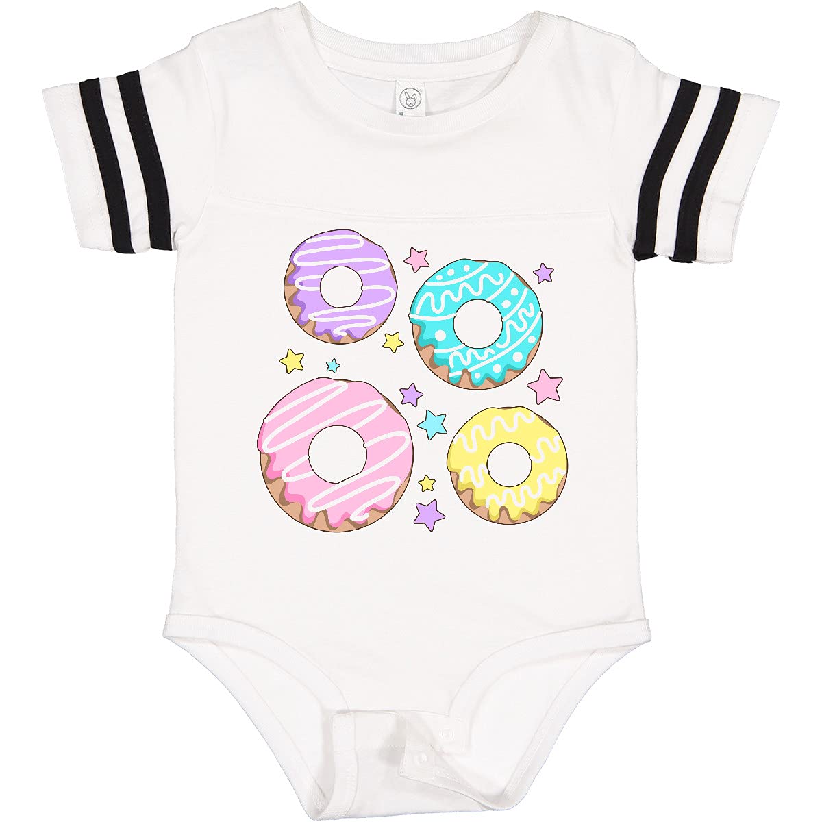 Inktastic Easter Pastel Donuts with Frosting and Stars Baby Bodysuit - Cute Easter Outfit for Infants & Toddlers - Perfect for Easter Photos, Family Gatherings & Spring Celebrations