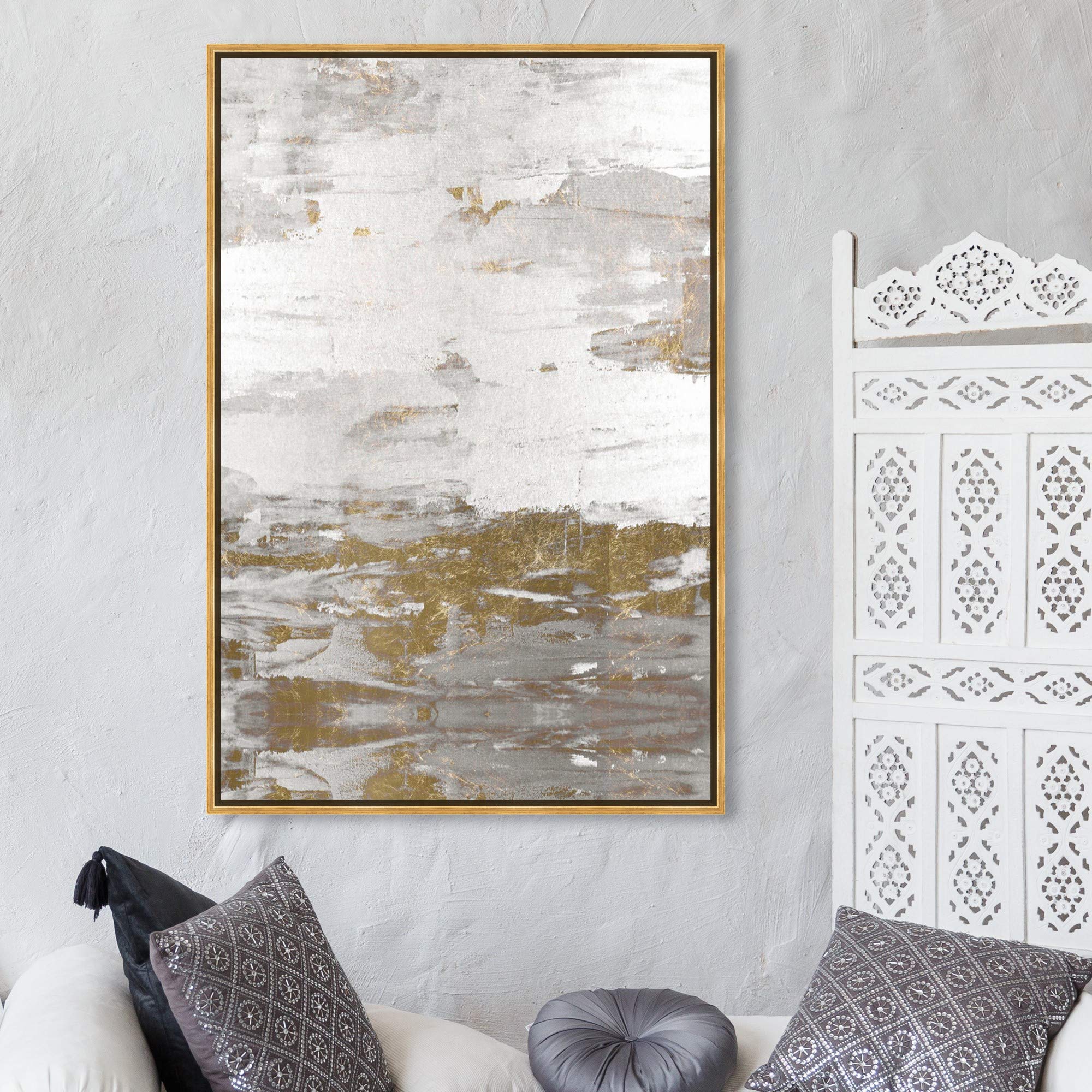 Abstract Framed Wall Art Canvas Print 'Tall Sensation' by Oliver Gal - 30