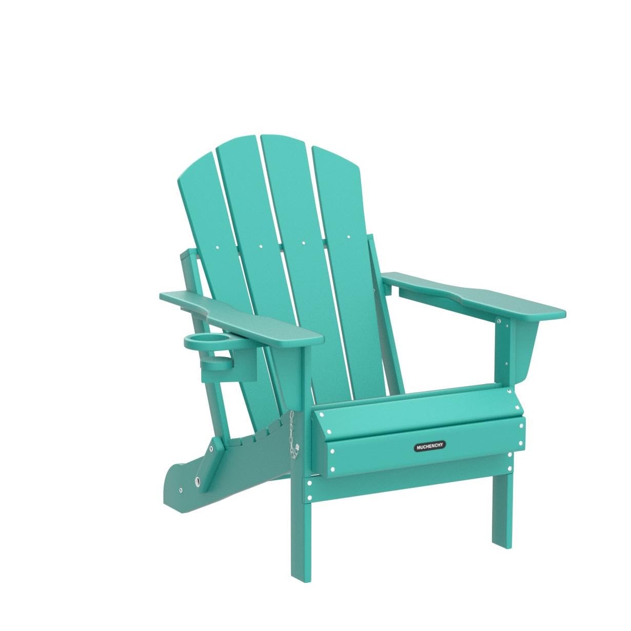 MUCHENGHY Folding Adirondack Chairs - Weather-Resistant Outdoor Patio Chairs for Deck, Backyard, Fire Pit & Camping - Comfortable & Durable (Black) | Perfect for Relaxing, Lounging & Outdoor Gatherings