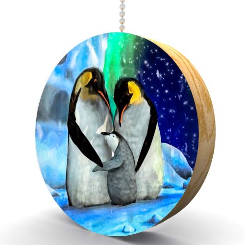 Penguin Aurora Hardwood Oak Ceiling Fan Pull Chain - Decorative Light Switch Cord for Home, Bedroom, Living Room & Nursery