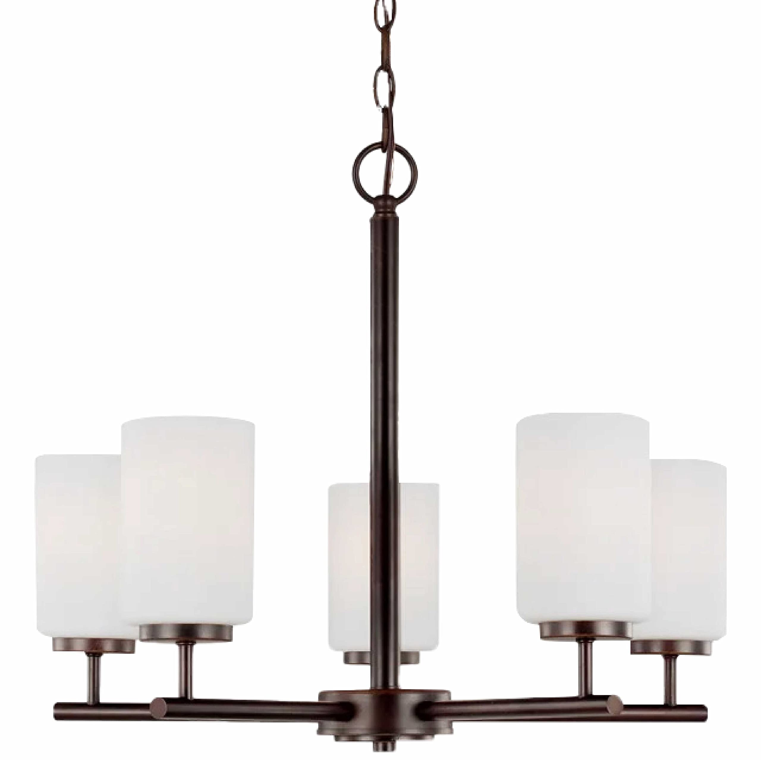 Generation Lighting 5-Light Oslo Chandelier in Bronze - Modern Ceiling Light Fixture for Dining Room, Living Room & Bedroom Decor | Uses A19 Standard or LED Bulbs | Perfect for Home Lighting, Interior Design & Ambient Lighting