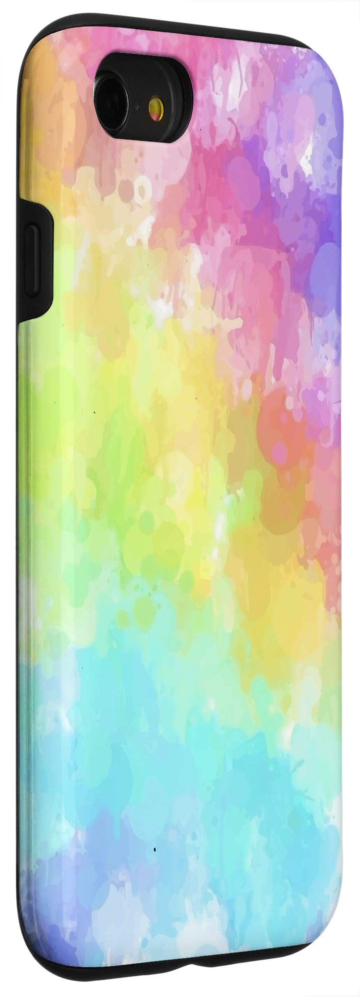 Cute Watercolor Rainbow Pastel Tie Dye Boho Phone Case for iPhone SE (2020) / 7 / 8 - Trendy Protective Cover for Everyday Use, Travel & Fashion Accessory