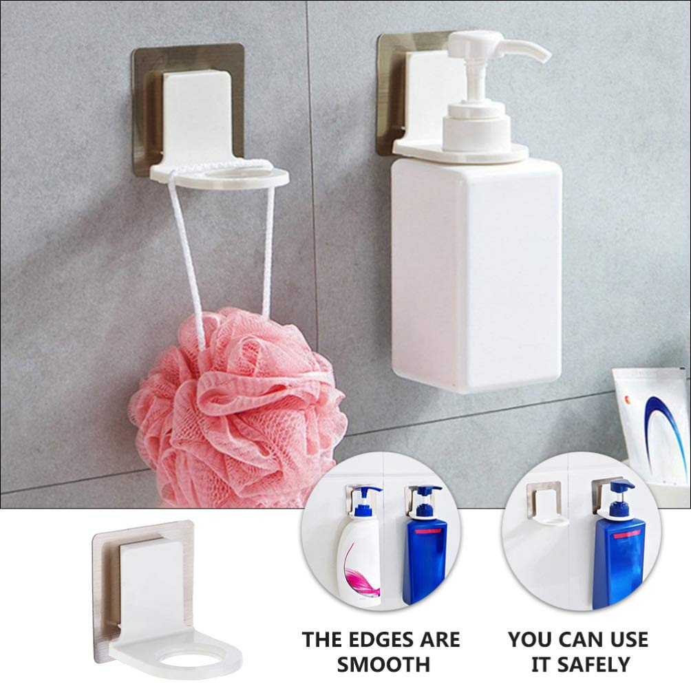 DOITOOL 10-Pack Shower Gel Holder Wall Mounted, Shampoo Soap Dispenser Shelf with Suction Hooks for Bathroom Organization - Perfect for Showers, Sinks, and Kitchen Use
