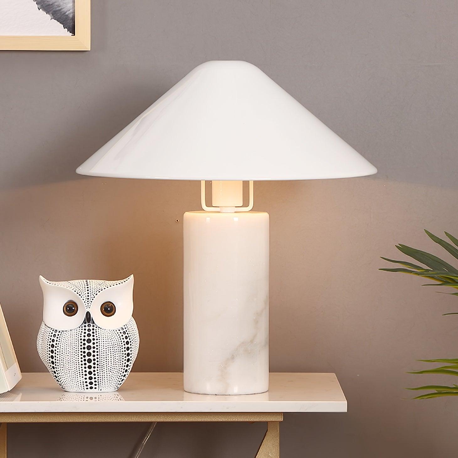 Elegant Adelaide Marble Table Lamp - Modern Home & Office Decor, Perfect for Bedroom, Living Room, and Study Desk Lighting
