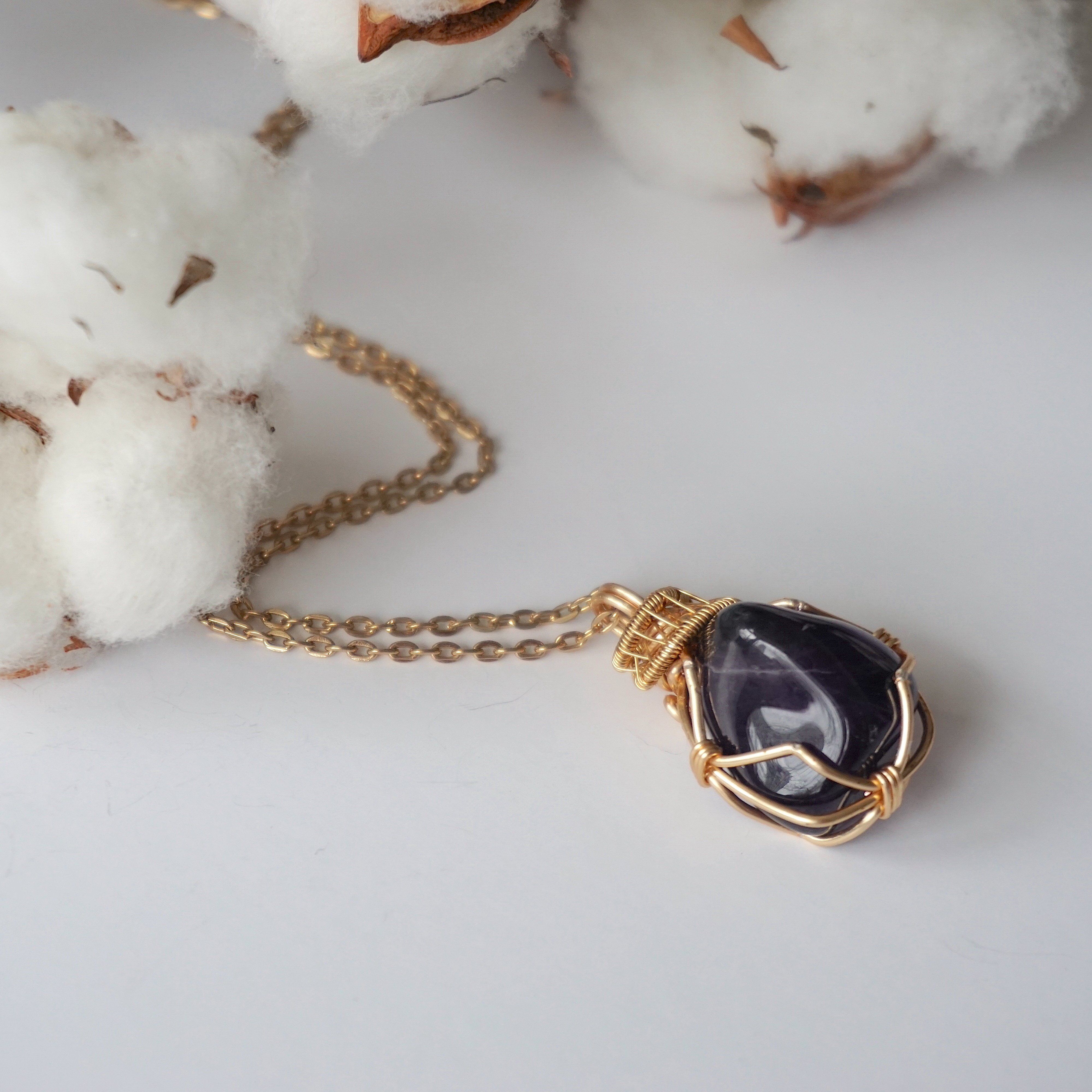 14K Gold Plated Amethyst Pendant Necklace for Women - Elegant Purple Gemstone Jewelry Gift for Birthday, Anniversary & Special Occasions