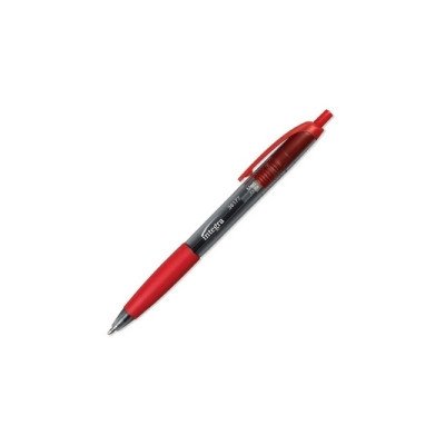 Retractable Ballpoint Pens with Rubber Grip - Non-Refillable Black Barrel Pens (Set of 2 Dozen, Red) - Perfect for Office, School & Everyday Writing Needs