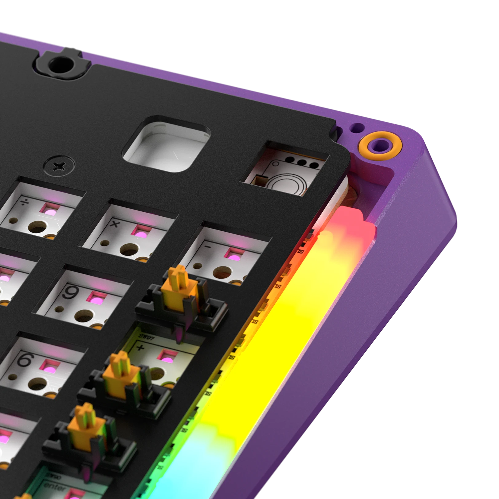GMMK 3 Mechanical Keyboard Bottom Case - Limited Edition Metal Synth Purple (100% Size) for Gaming & Typing Enthusiasts