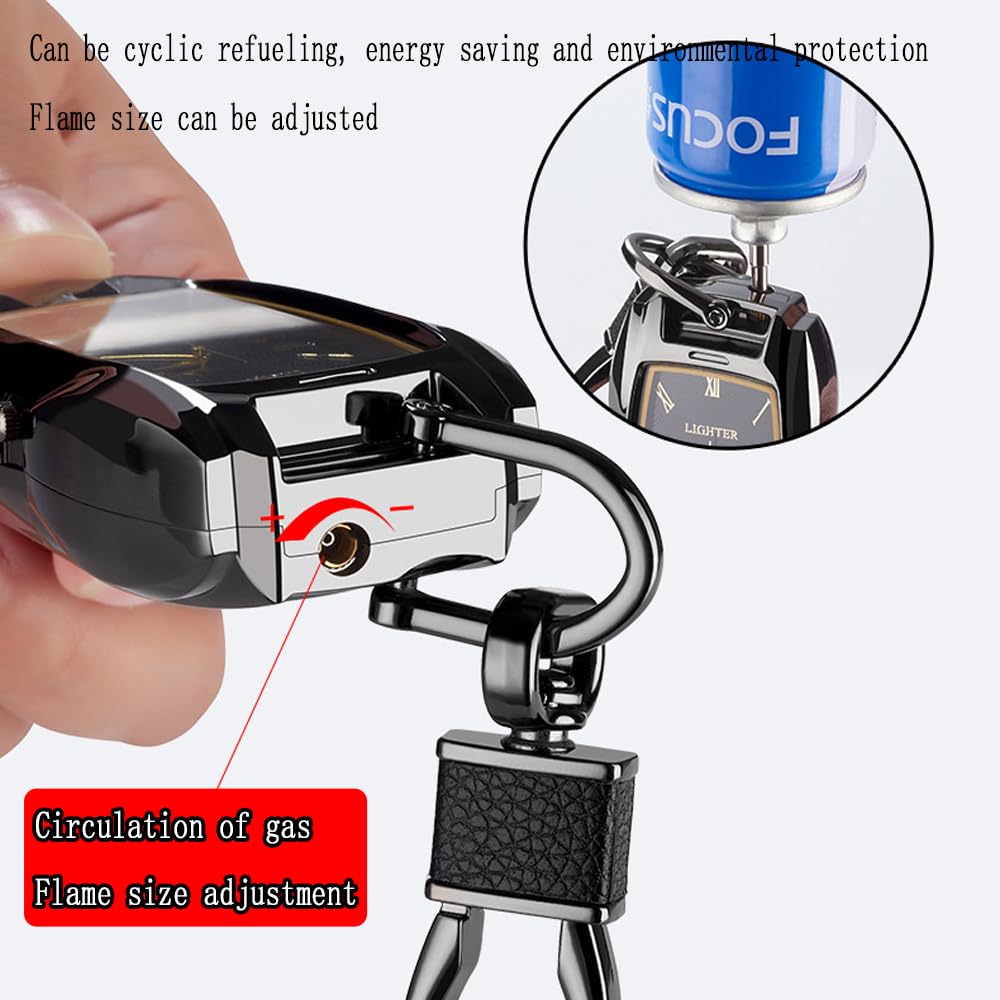 Windproof Torch Lighter - Refillable Car Shape Lighter for Men (Gold) - Perfect for Outdoor & Gifts
