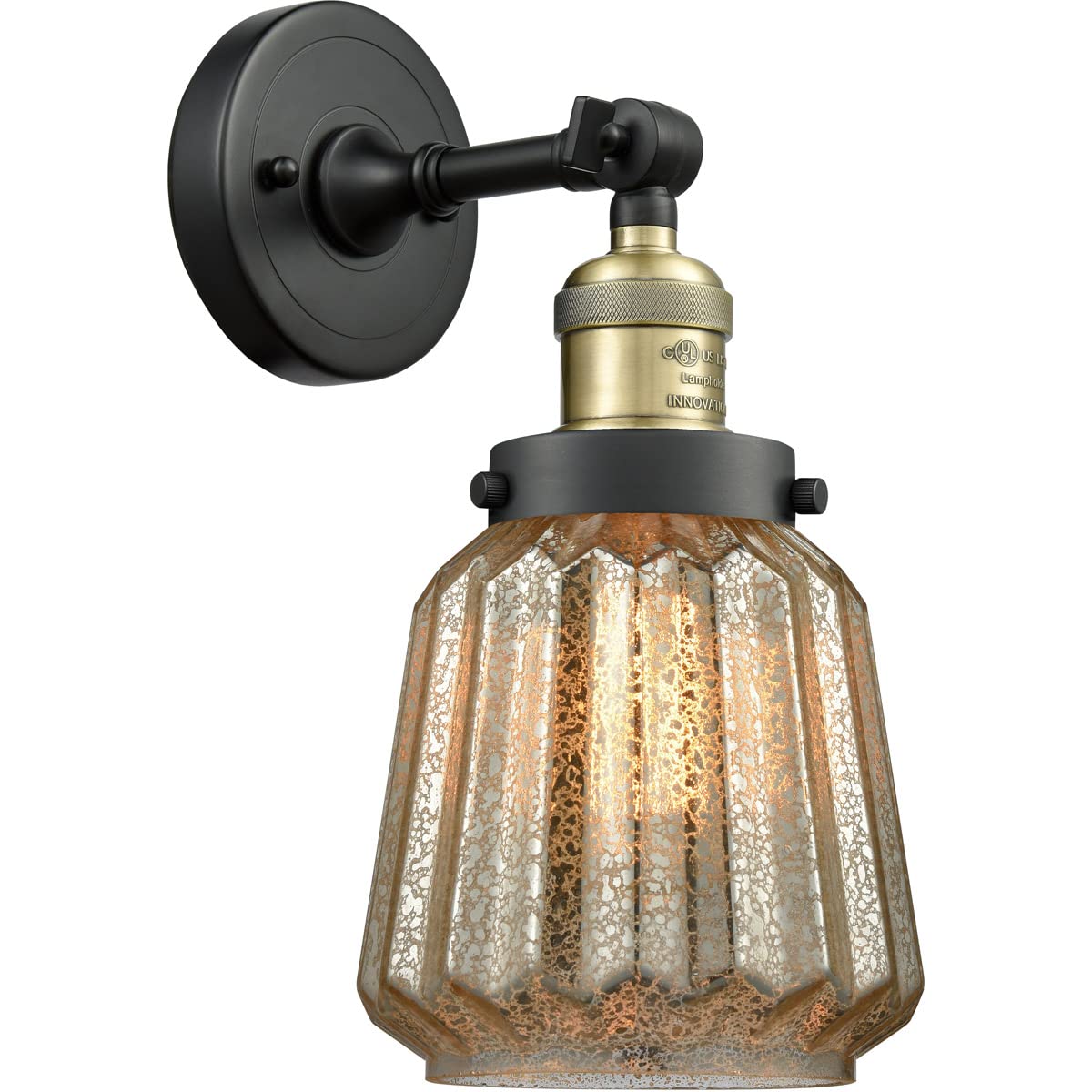 Innovations 203-BAB-G146-LED Modern LED Wall Sconce Light Fixture - Energy Efficient Indoor/Outdoor Lighting for Bedroom, Living Room, Hallway, and Patio Decor
