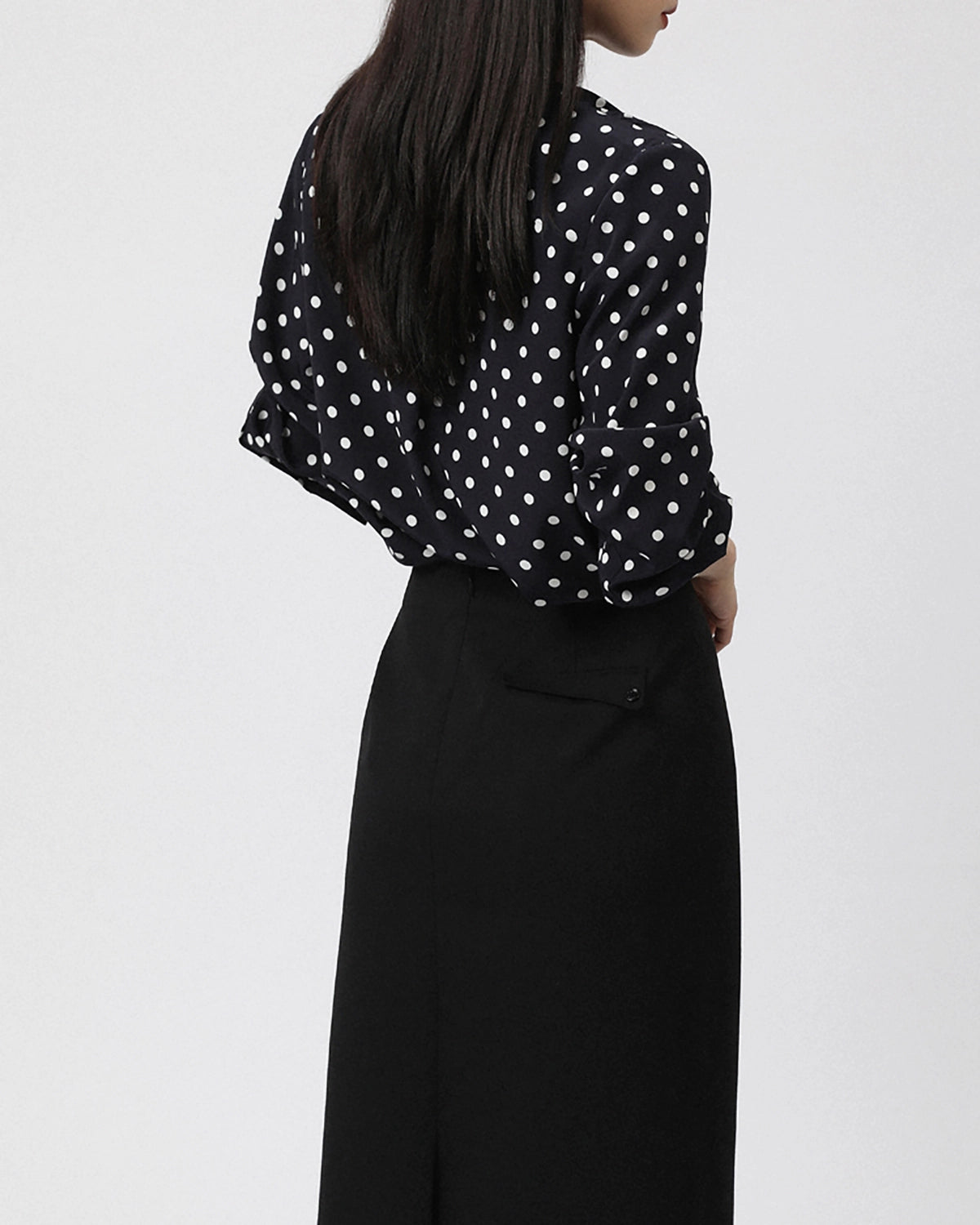 Polka Dot Bow Silk Blouse for Women - Elegant & Stylish Ladies' Top for Office, Party & Special Occasions