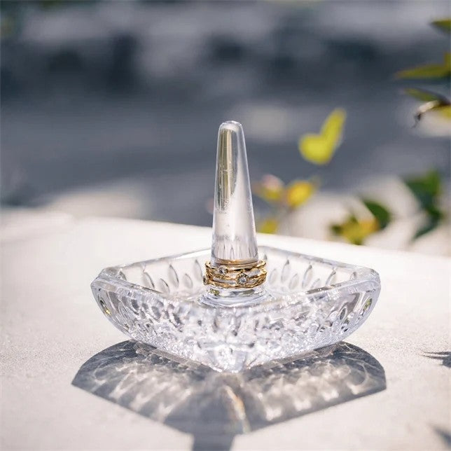 Lismore Square Ring Holder - Elegant Jewelry Organizer for Rings, Earrings & Small Accessories - Perfect for Home, Travel & Gift Giving