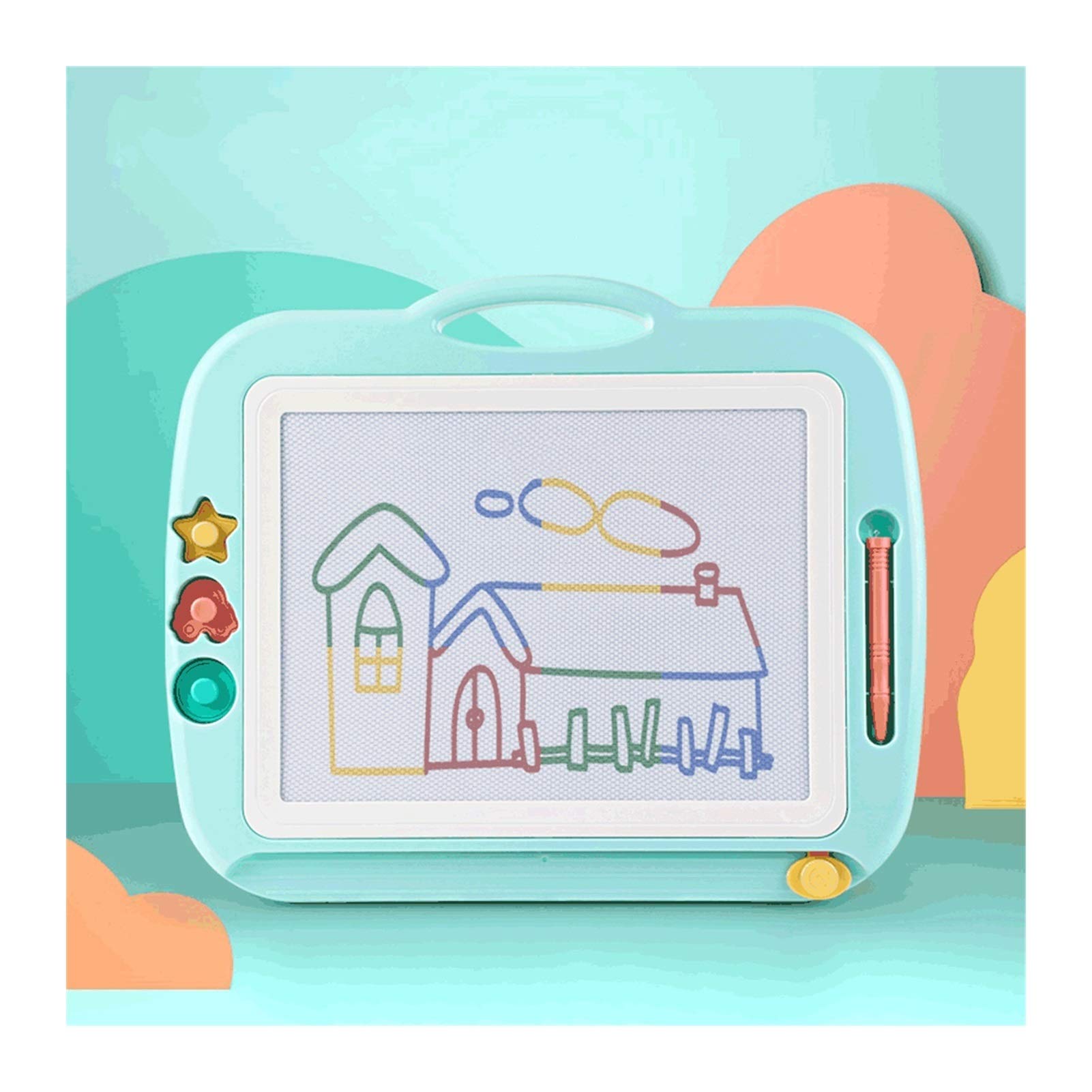 Magnetic Drawing Board for Kids - Green Doodle Board with Writing & Coloring, Perfect for Children's Birthday & New Year Gifts - Great for Home, Travel & Classroom Creative Play