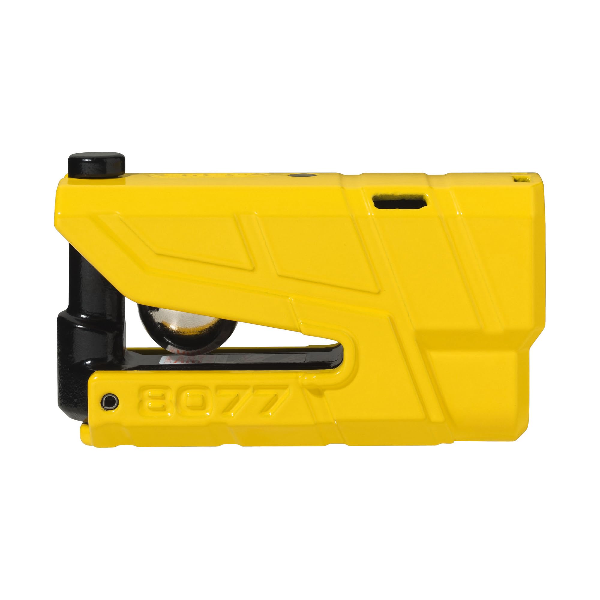 ABUS Granit Detecto X-Plus 8077 High Security U-Lock with Alarm - Yellow (19002) | Theft Protection for Bikes, Motorcycles & Scooters | Outdoor Cycling & Urban Commuting Security