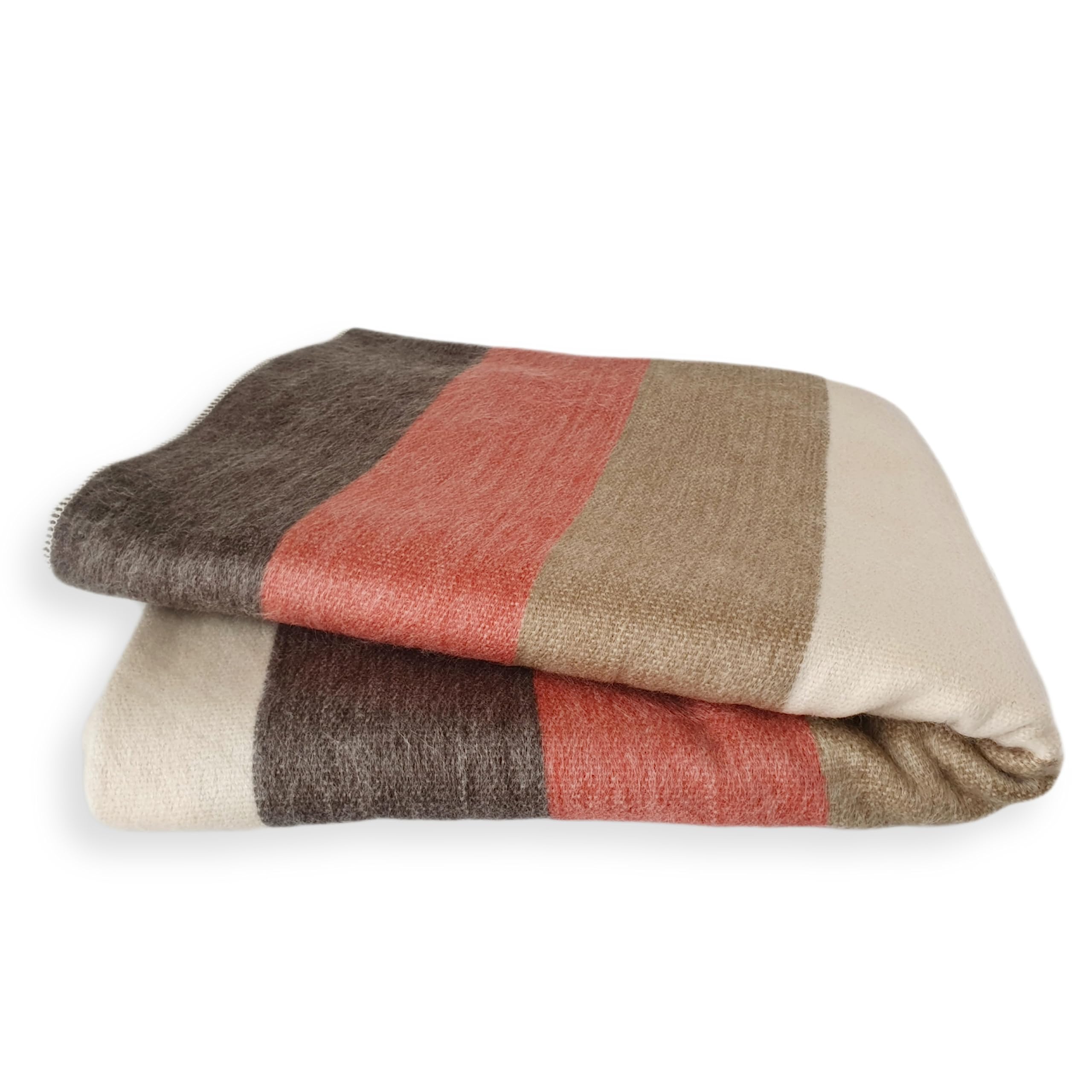 Premium Alpaca Wool Throw Blanket - Ultra Soft & Warm Winter Blanket for Couch, Bed & Travel - Hypoallergenic, Breathable, Non-Itchy Luxury Blanket in Brick Red - Perfect for Cozy Nights, Gifts & Home Decor