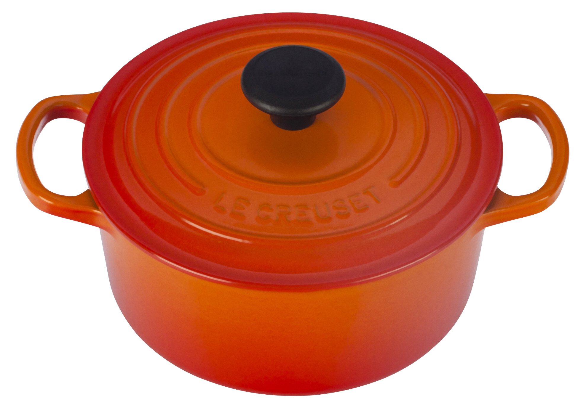 Le Creuset Enameled Cast Iron Signature Round Dutch Oven 2 Quart Flame - Perfect for Soups, Stews & Braising | Stovetop to Oven Safe