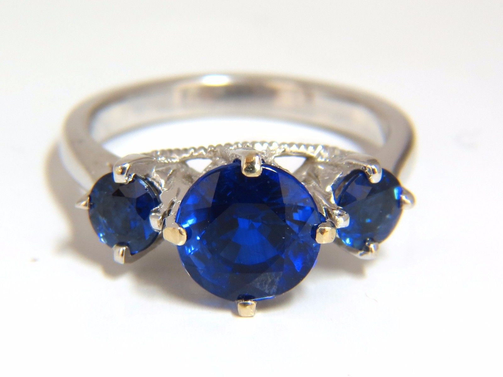 Natural Kyanite Sapphire Diamond Ring 3.82ct Vivid Blue 14K Gold - Elegant Jewelry for Weddings, Anniversaries & Special Occasions