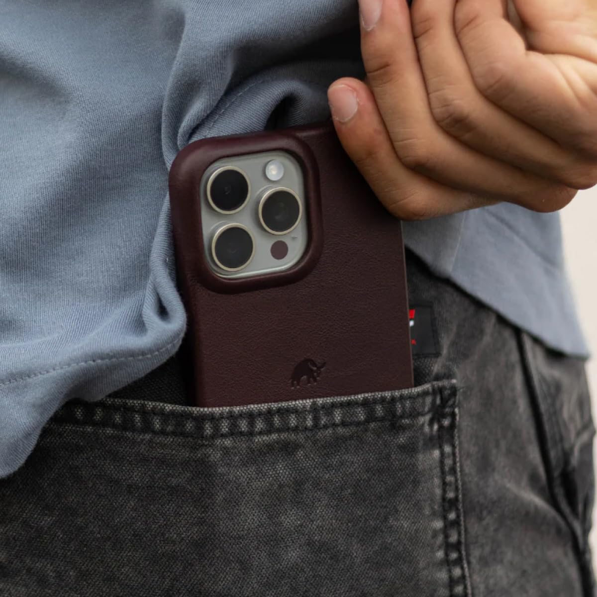 Premium Full-Grain Leather iPhone 12 Pro Max Case - Handcrafted Bullstrap Bourbon Leather with MagSafe Compatibility | Slim Fit & Patina Finish | Perfect for Business, Travel & Everyday Protection