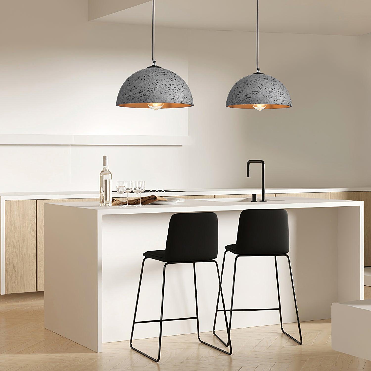 Modern Dome Morphe Pendant Light - Sleek Ceiling Lighting Fixture for Dining Room, Kitchen Island & Bedroom Decor | Energy Efficient LED Hanging Lamp