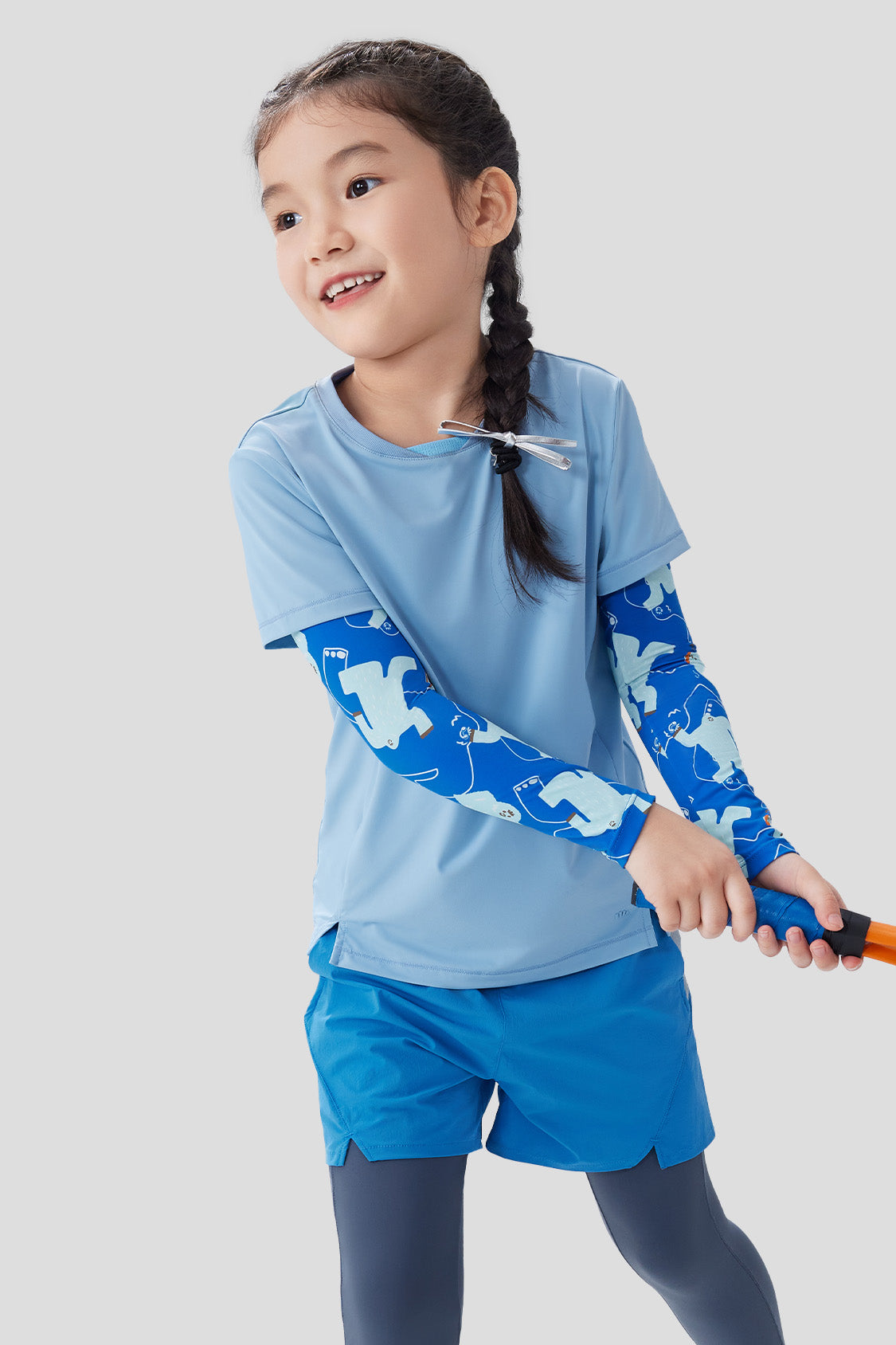 UPF50+ Kids Sun Protection Arm Sleeves - Cute & Breathable UV Sunblock Sleeves for Outdoor Play, Sports, and Beach Activities