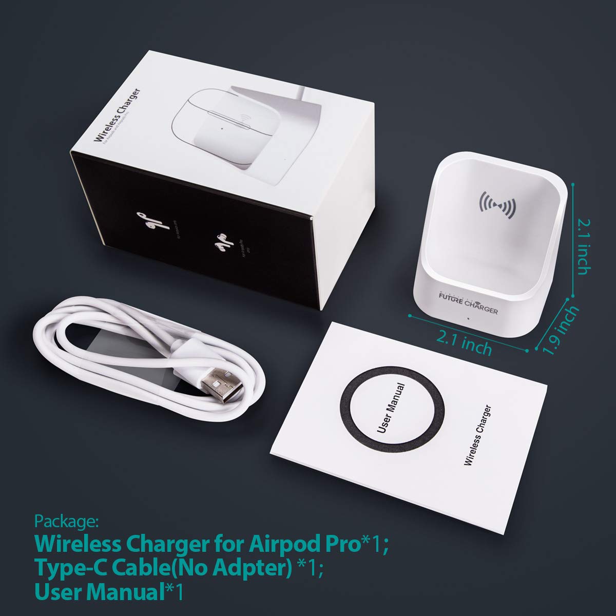 Wireless Charger for AirPods Pro 2/3/4 - Fast Charging for Home & Travel