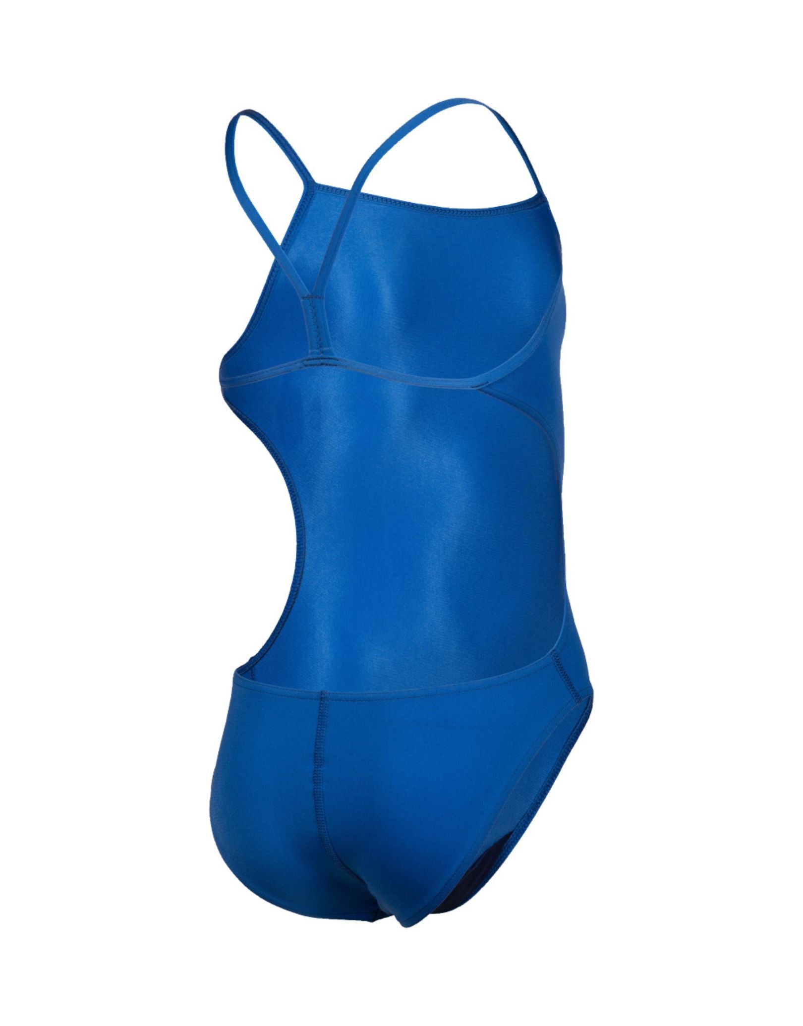 Girls Team Challenge Solid Swimsuit - Royal Blue & White Two-Tone Competition Swimwear for Kids - Perfect for Swim Meets, Pool Parties & Summer Activities