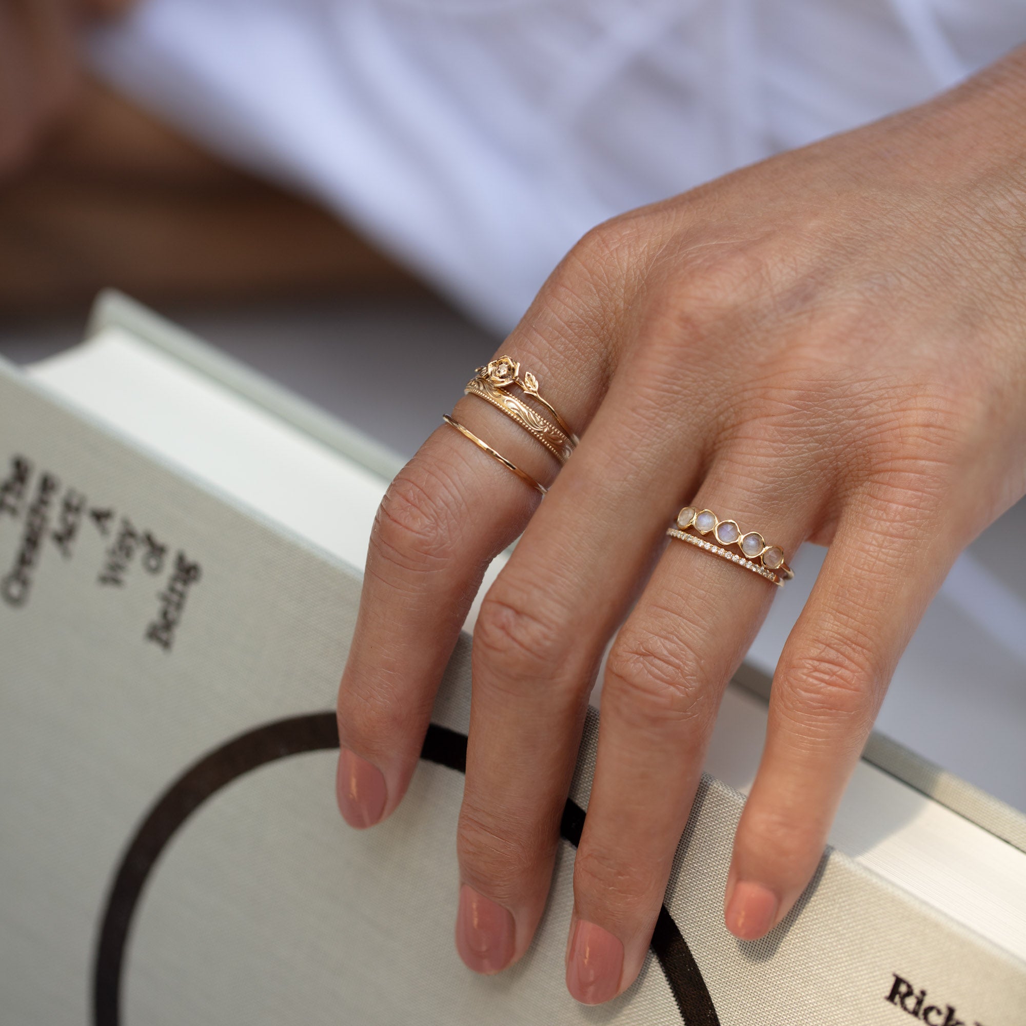 Solid Gold Birth Flower Ring - Personalized Zodiac Jewelry for Women - Perfect Gift for Birthday, Anniversary & Special Occasions