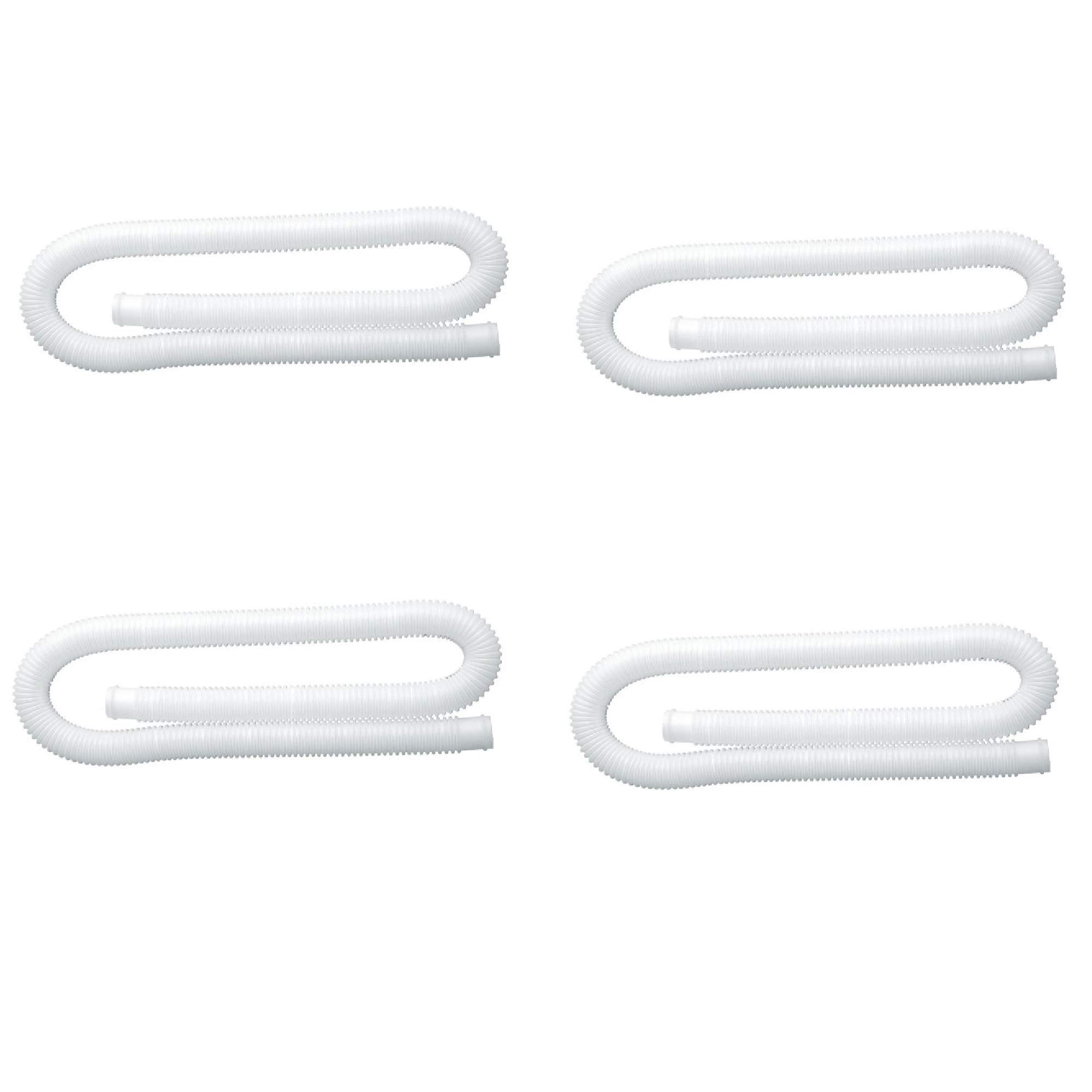 Intex 1.25 Inch Replacement Pool Pump Hose - 59In Long (4 Pack) - Durable Accessory for Above Ground Pools, Water Filtration & Maintenance