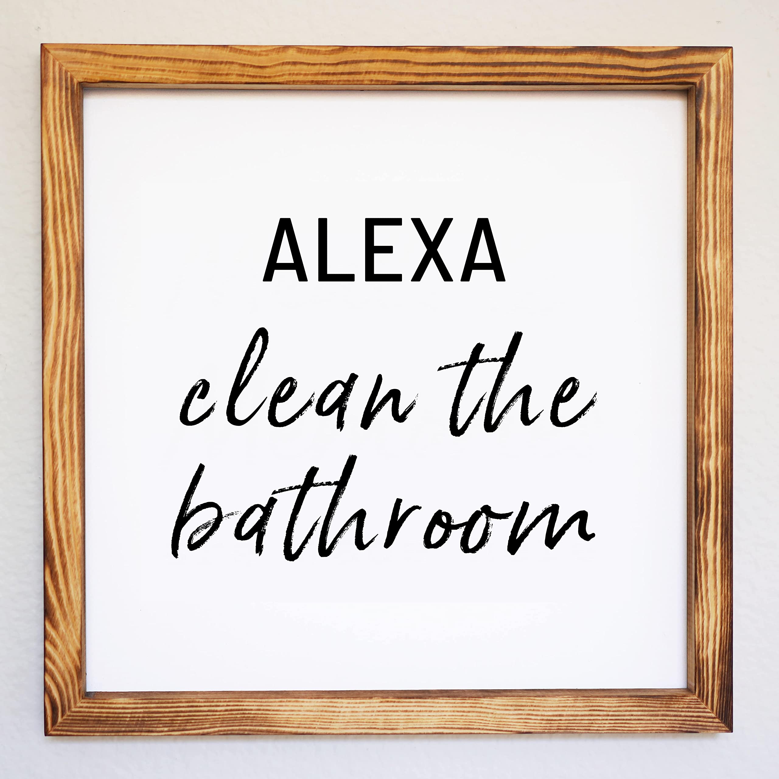 Funny Bathroom Signs for Wall Decor - Wooden Toilet & Restroom Sign with Humorous Sayings - Unique Gift for Bathroom, Home, or Office - Perfect for Housewarming, Weddings & Parties