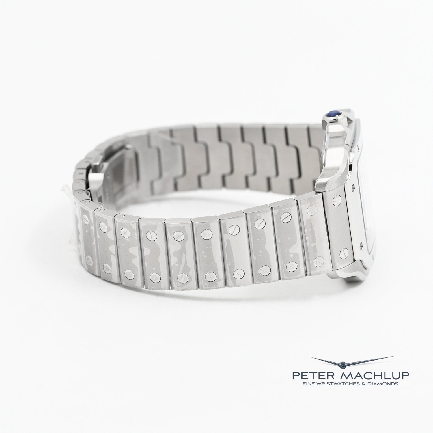 Cartier Santos MM Automatic Watch for Men - Luxury Stainless Steel Timepiece with Date Display - Perfect for Business, Formal Events & Everyday Wear